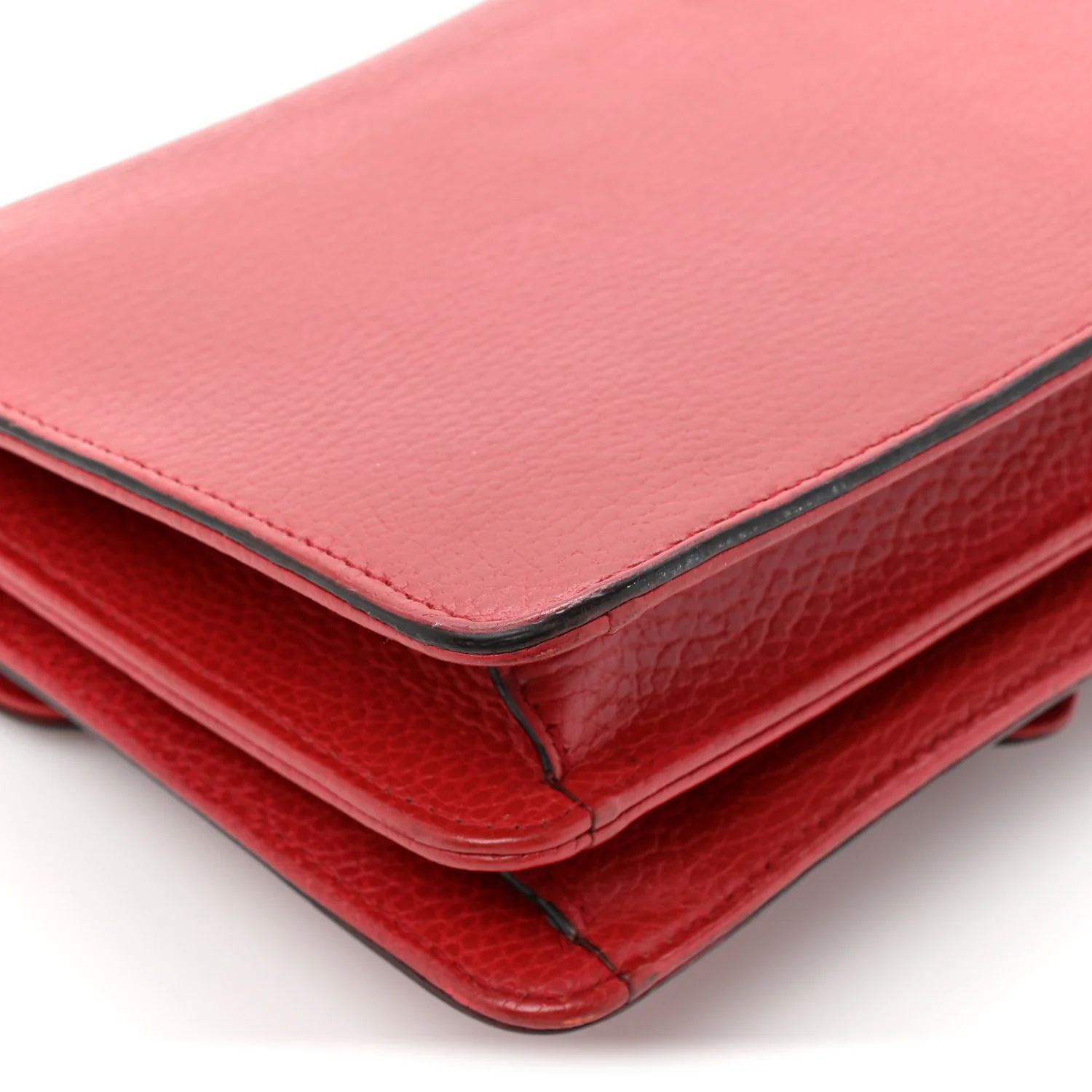 Dollar Calfskin Small Interlocking G Shoulder Bag Red - Image 12