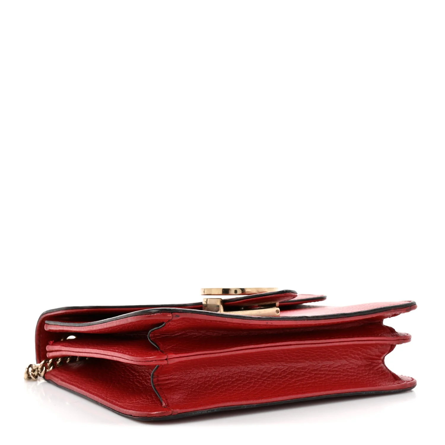 Dollar Calfskin Small Interlocking G Shoulder Bag Red - Image 4
