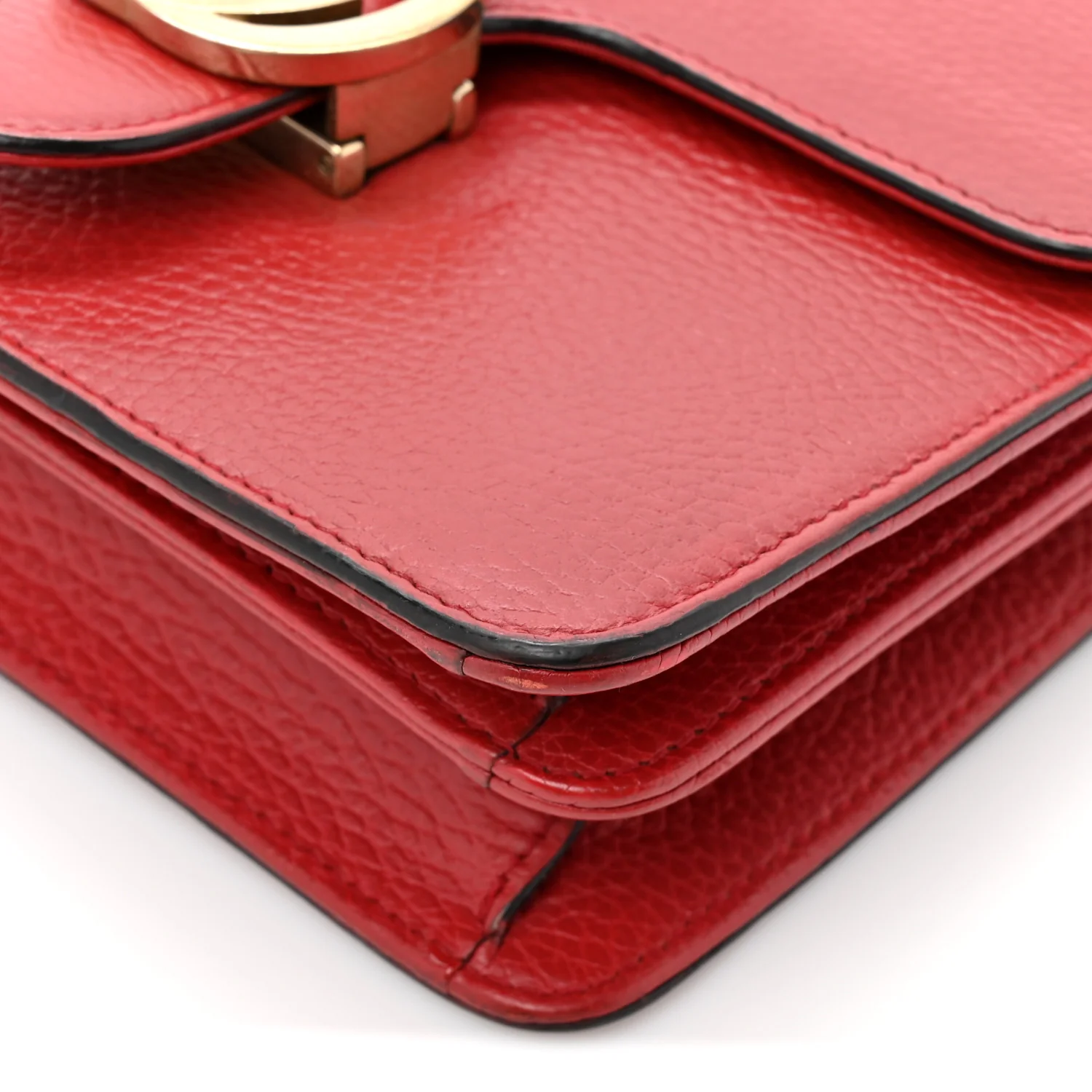 Dollar Calfskin Small Interlocking G Shoulder Bag Red - Image 9