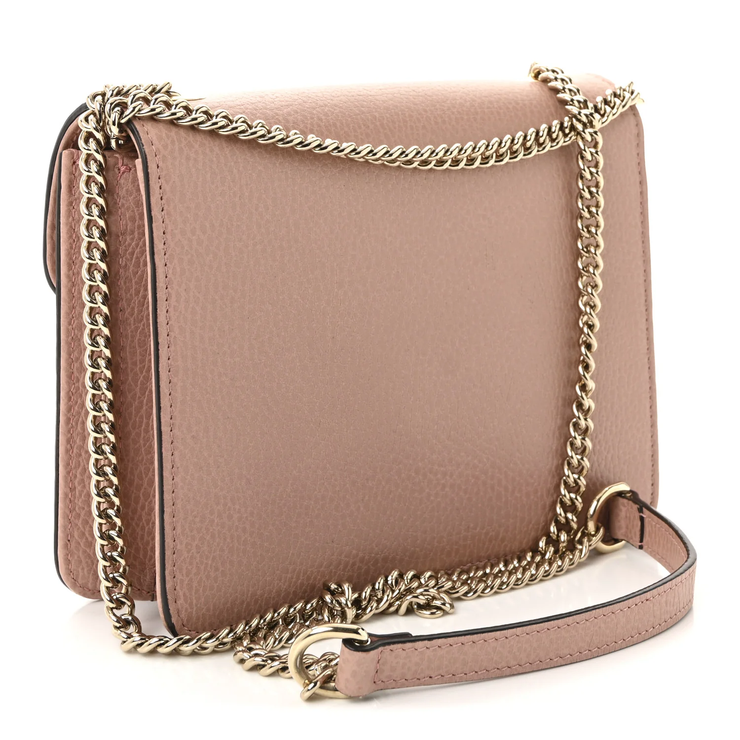 Dollar Calfskin Small Interlocking G Shoulder Bag Soft Pink - Image 3