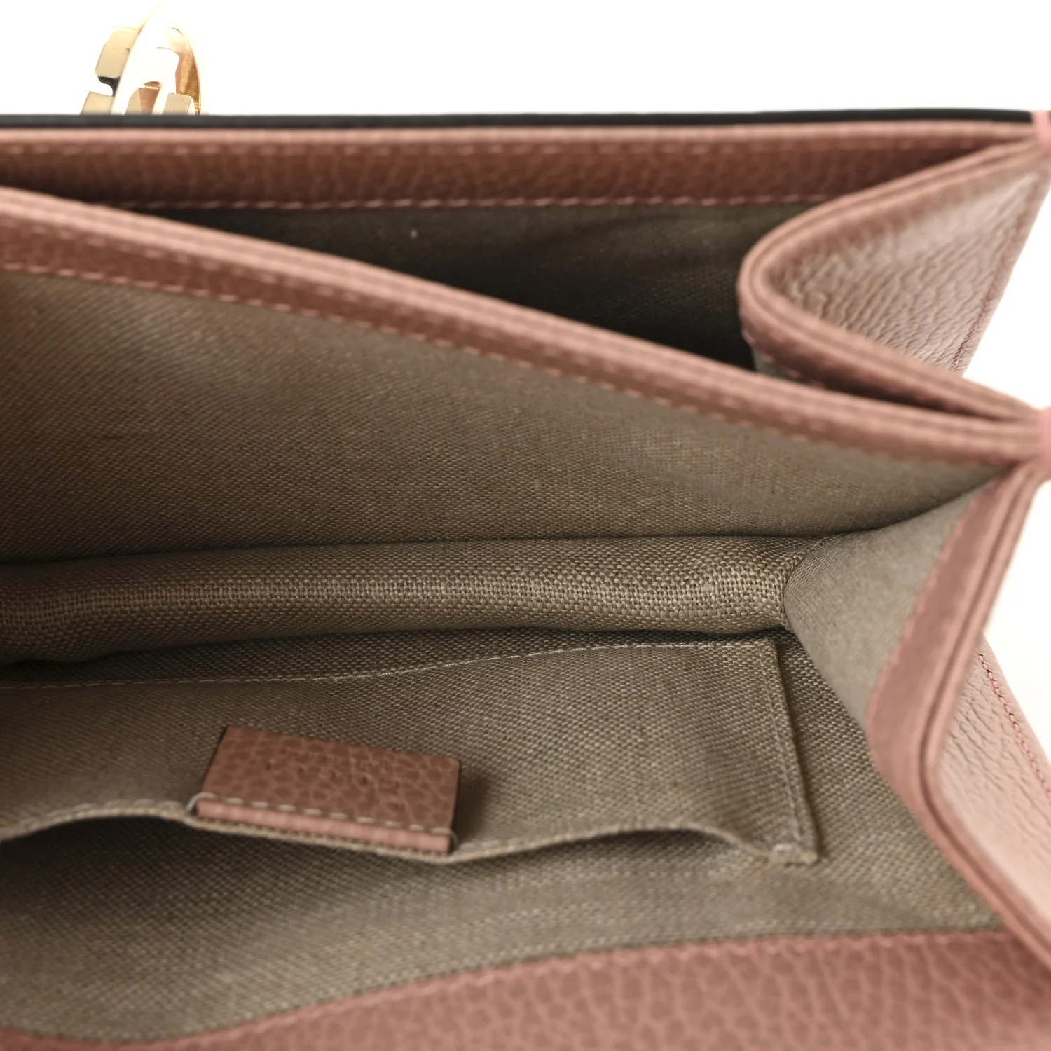 Dollar Calfskin Small Interlocking G Shoulder Bag Soft Pink - Image 5