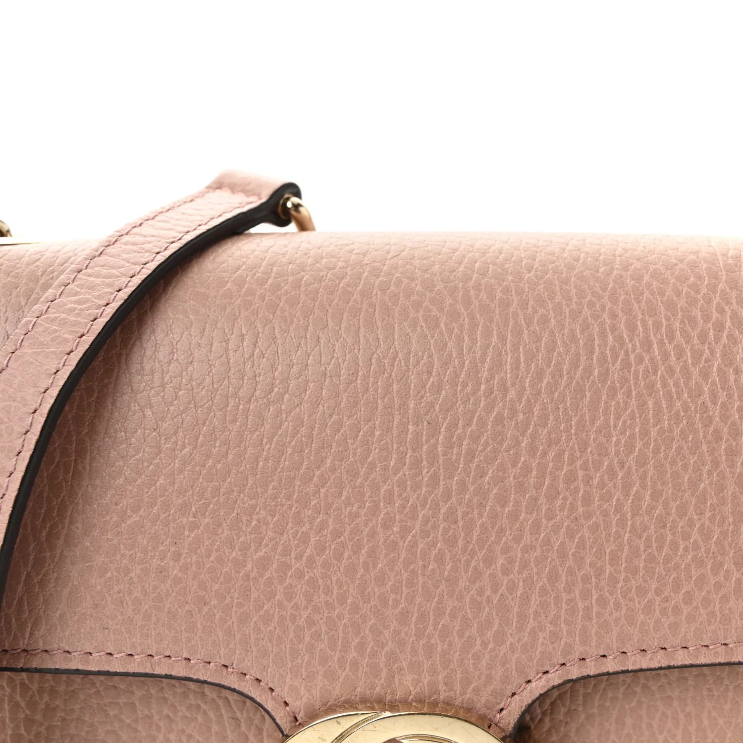 Dollar Calfskin Small Interlocking G Shoulder Bag Soft Pink - Image 8