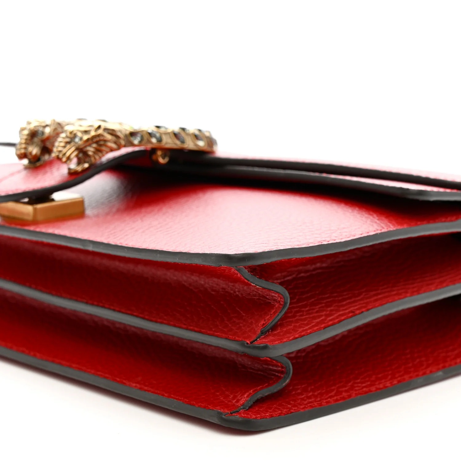 Dollar Calfskin Swarovski Crystal Small Dionysus Shoulder Bag Hibiscus Red - Image 11