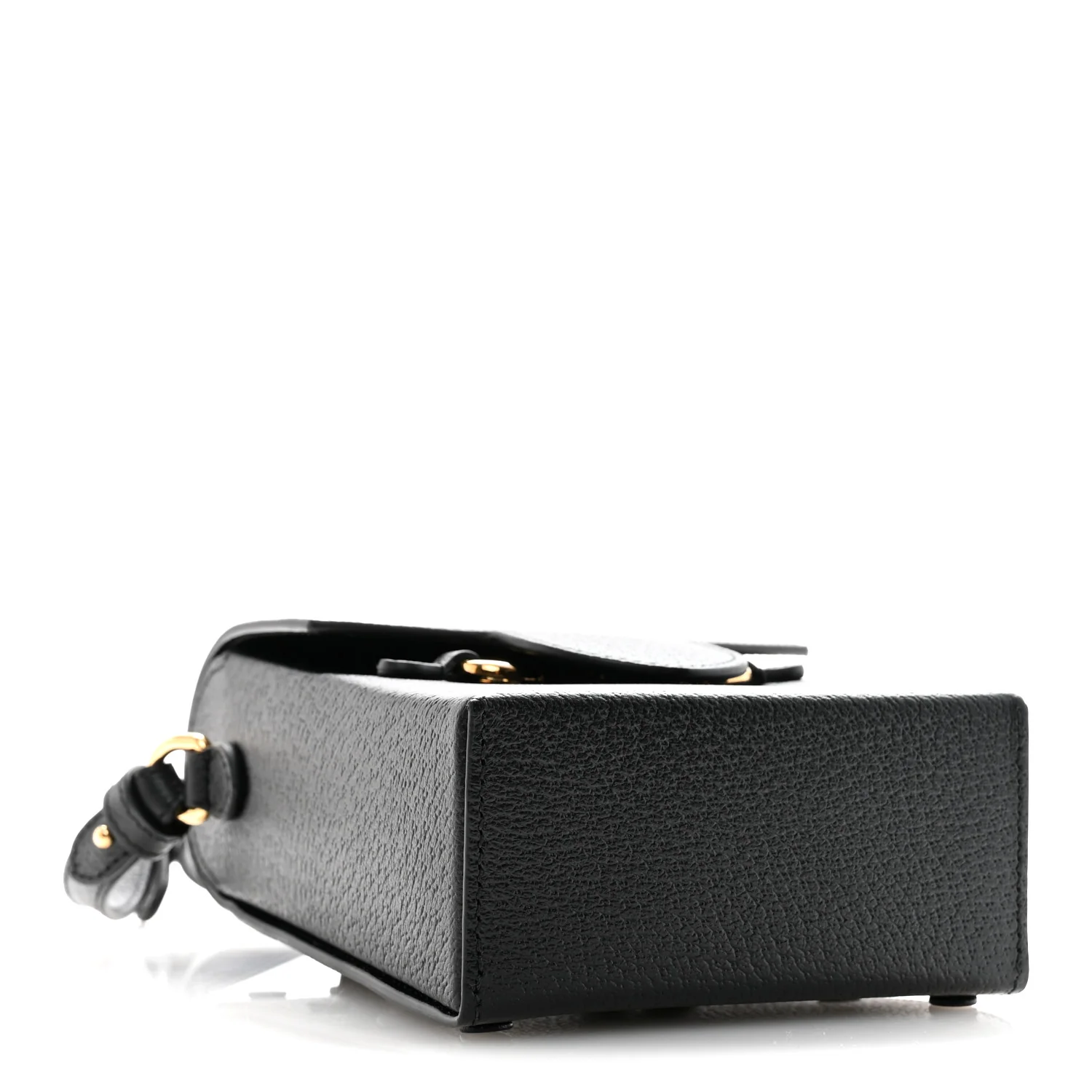 Dollar Calfskin Vertical Horsebit 1955 Crossbody Bag Black - Image 4