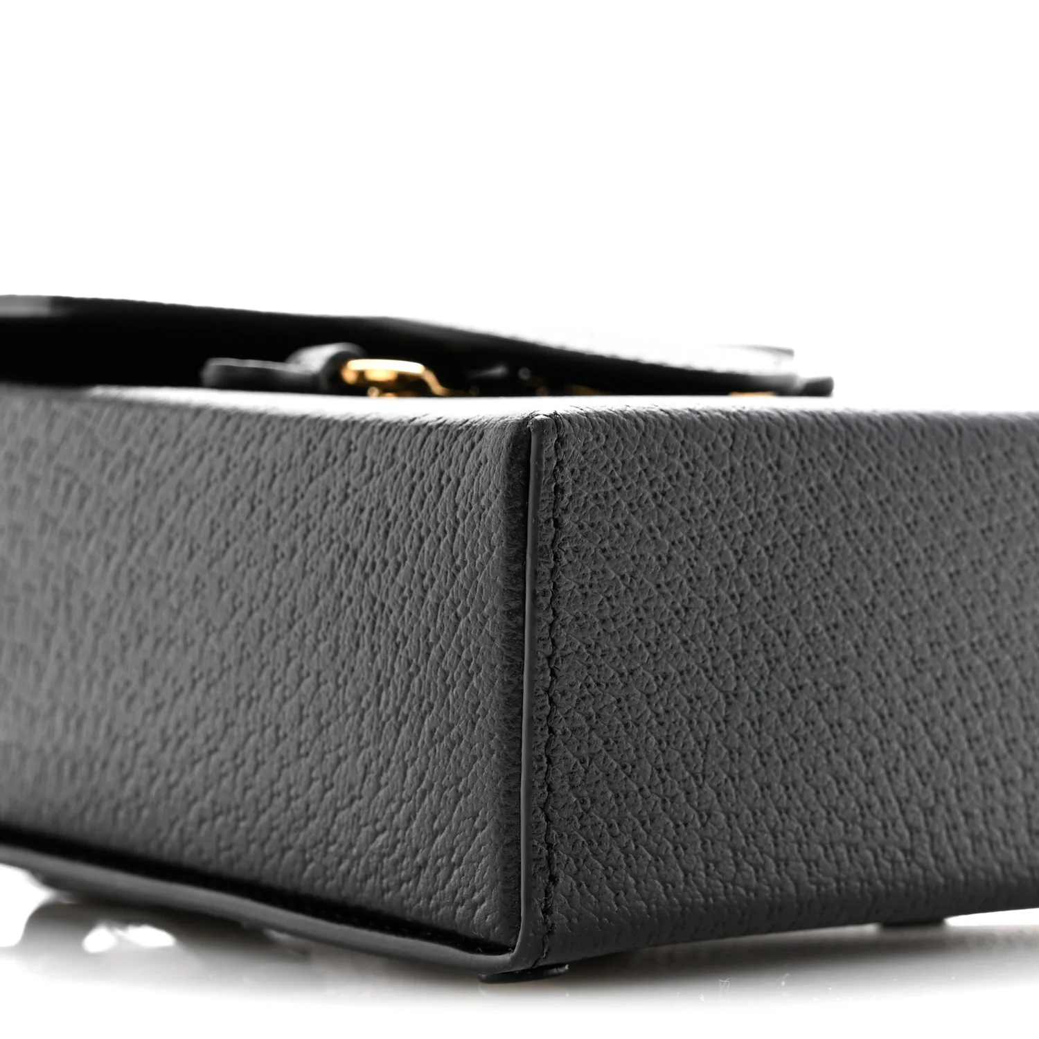 Dollar Calfskin Vertical Horsebit 1955 Crossbody Bag Black - Image 9