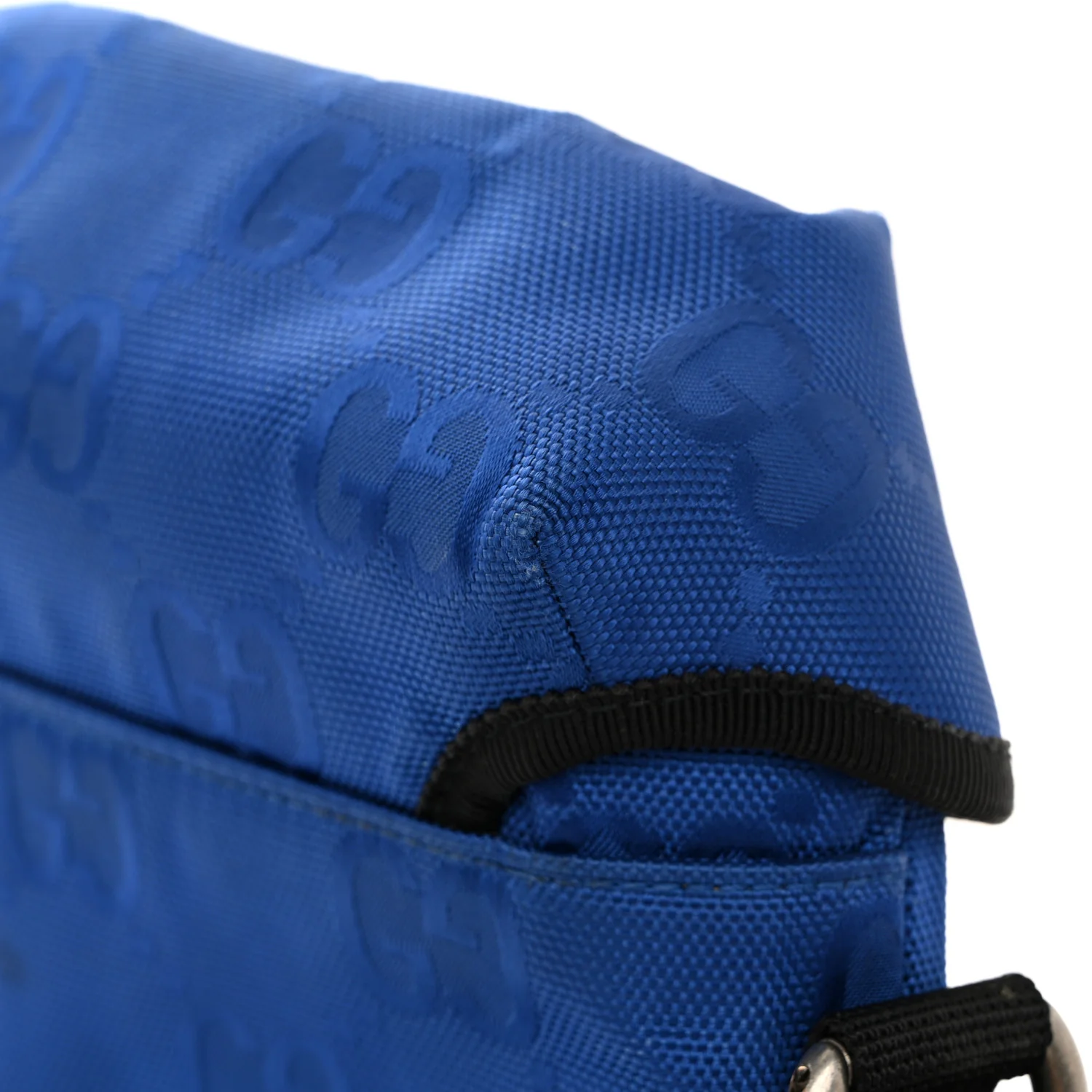 Econyl Nylon Monogram Off The Grid Messenger Bag Orient Blue Black - Image 13