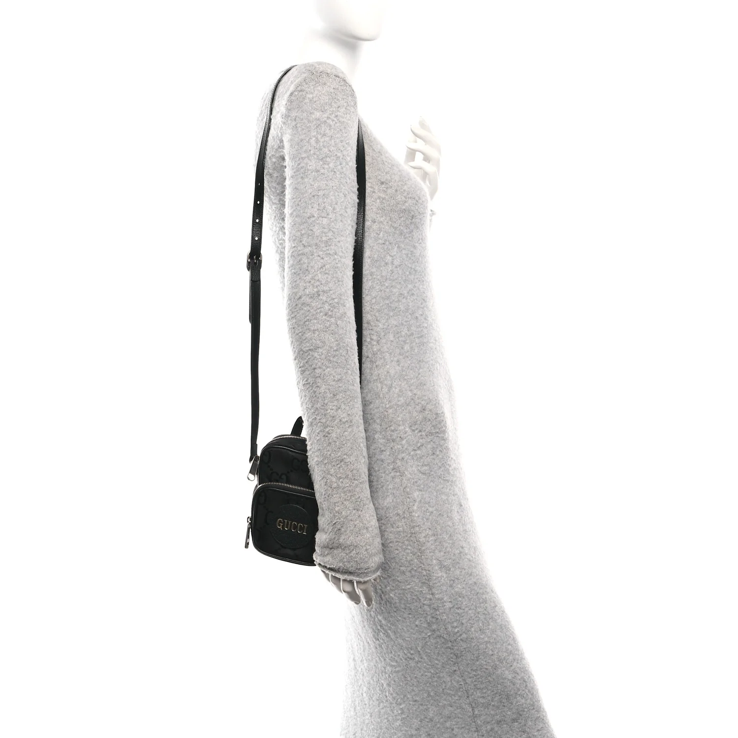 Econyl Nylon Monogram Off The Grid Shoulder Bag Black - Image 2