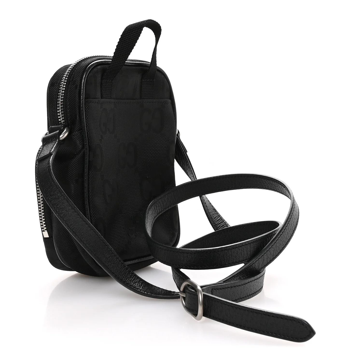 Econyl Nylon Monogram Off The Grid Shoulder Bag Black - Image 3