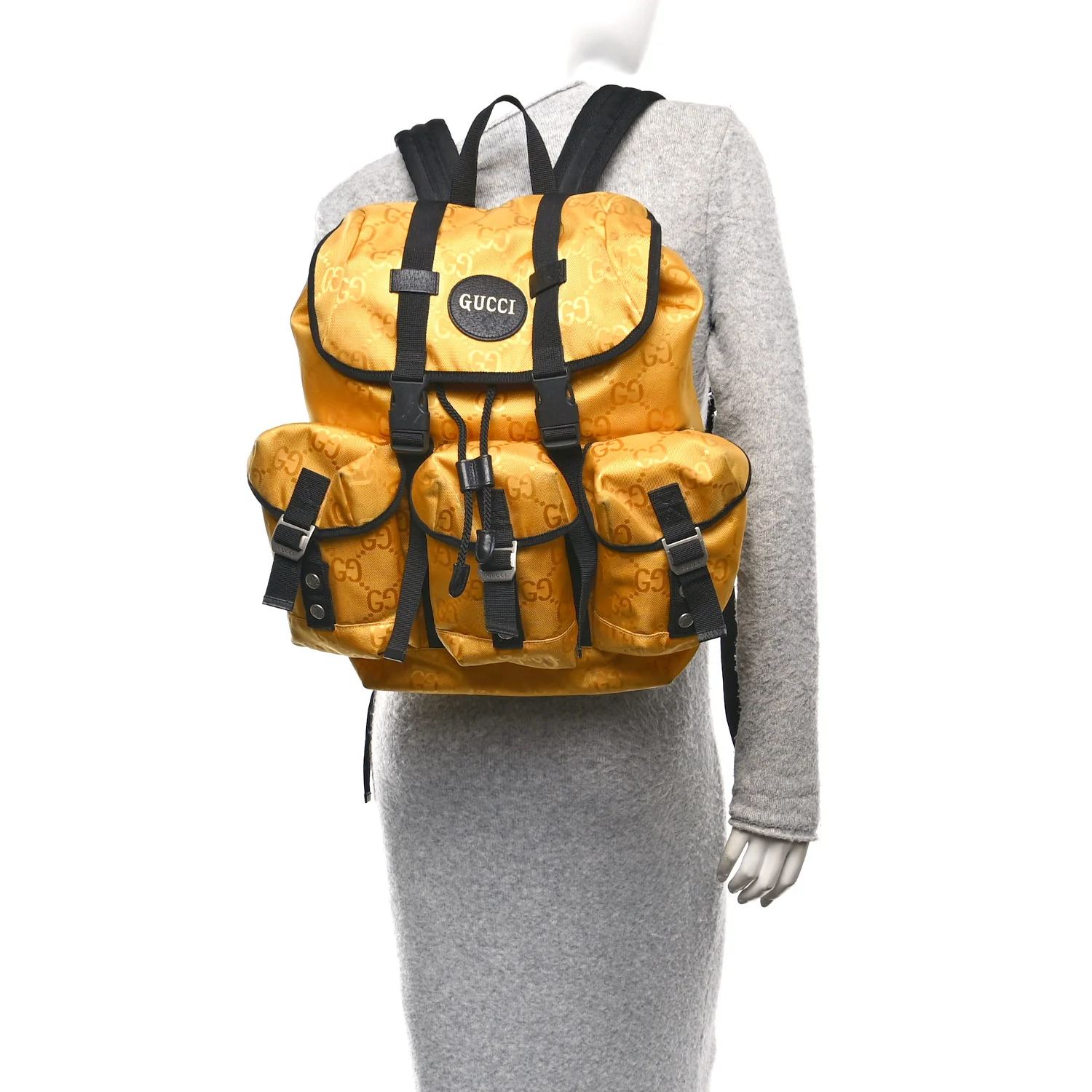Econyl Nylon Monogram Off The Grid Utility Pocket Backpack Crop Black - Image 2