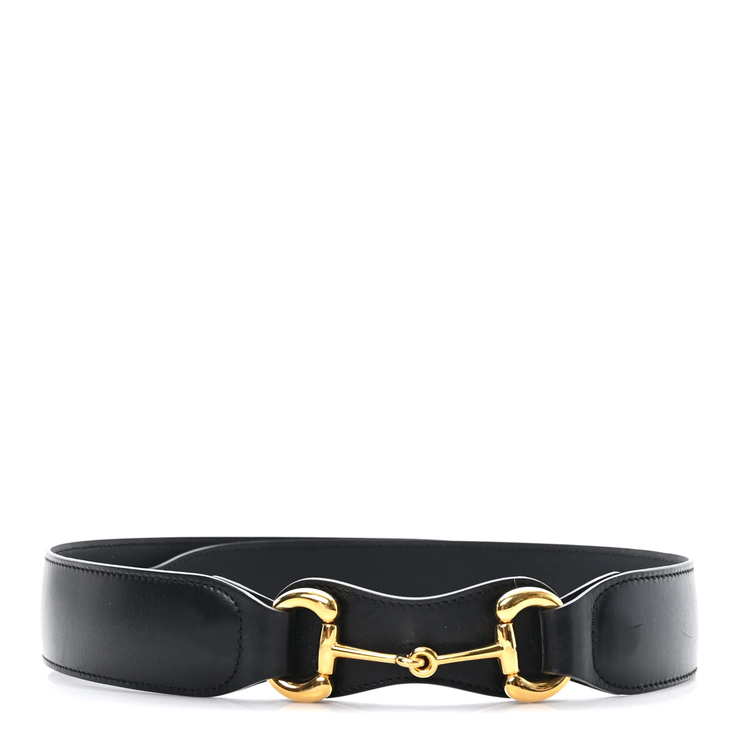 Efesto Leather Horsebit 25mm Belt 95 38 Black - Image 2