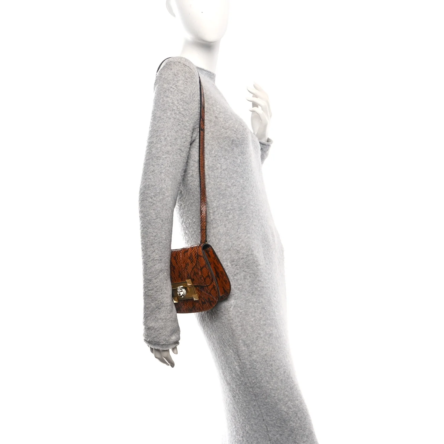 Elaphe Radiata Crystal Small Osiride Shoulder Bag Bright Cuir Ruby - Image 2