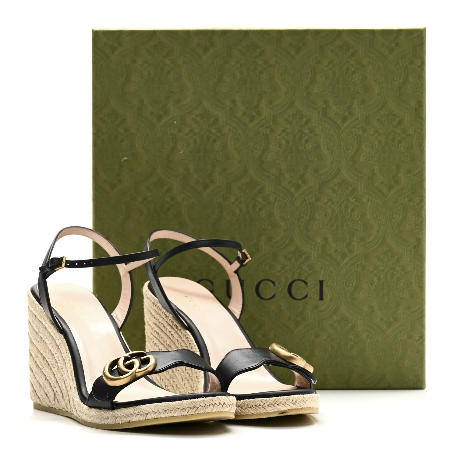 Galassia Aitana Espadrille 10/95mm Wedge Sandals 36.5 Black - Image 12