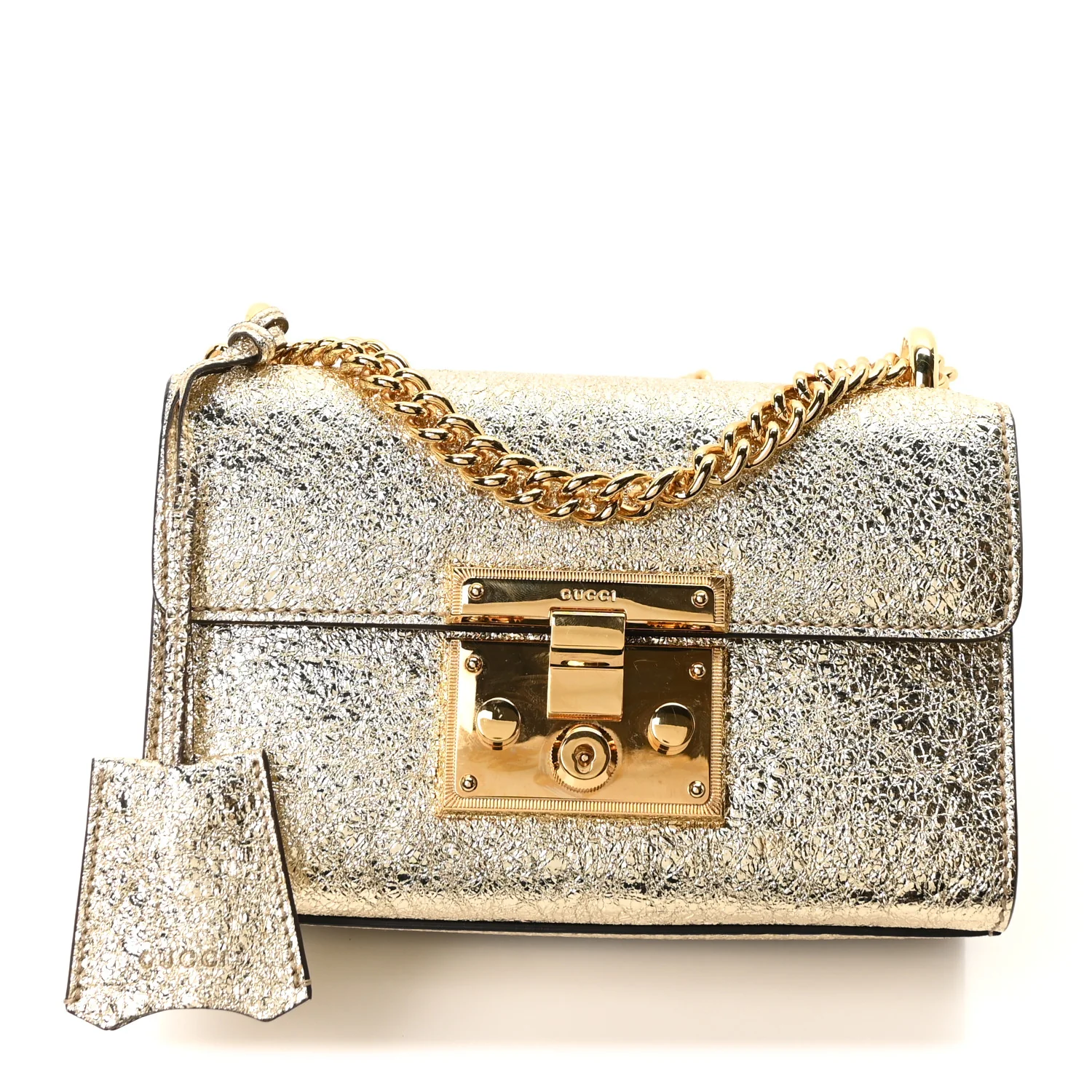 Galassia Small Padlock Shoulder Bag Platino