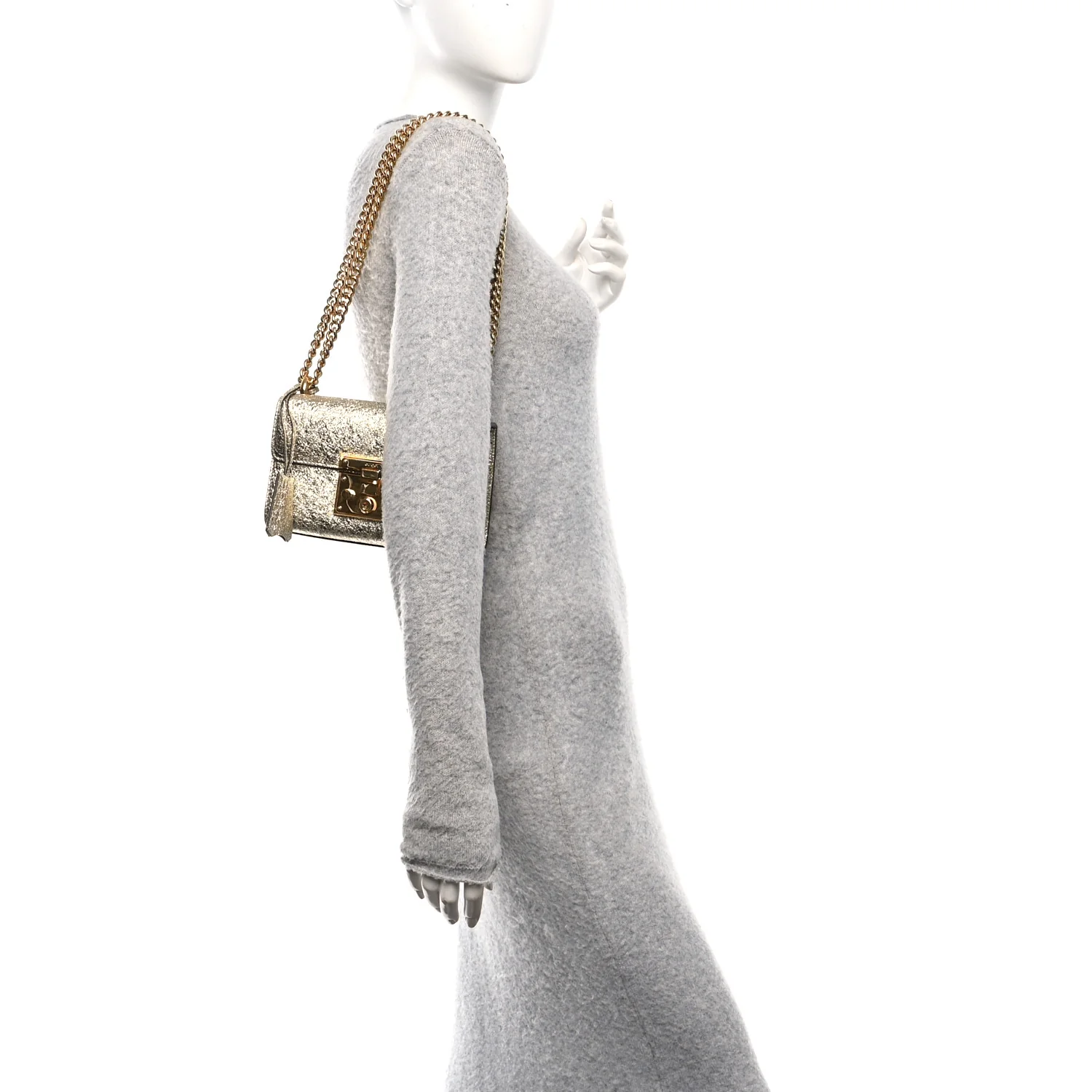 Galassia Small Padlock Shoulder Bag Platino - Image 2