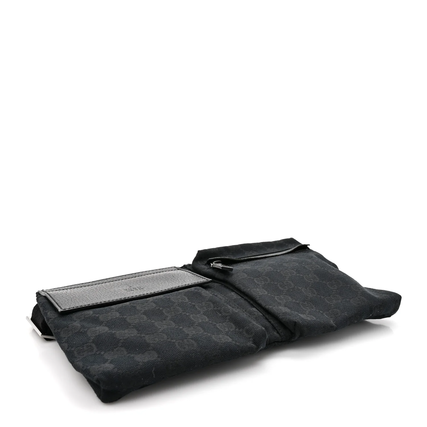 GG Monogram Double Pocket Belt Bag Black - Image 4