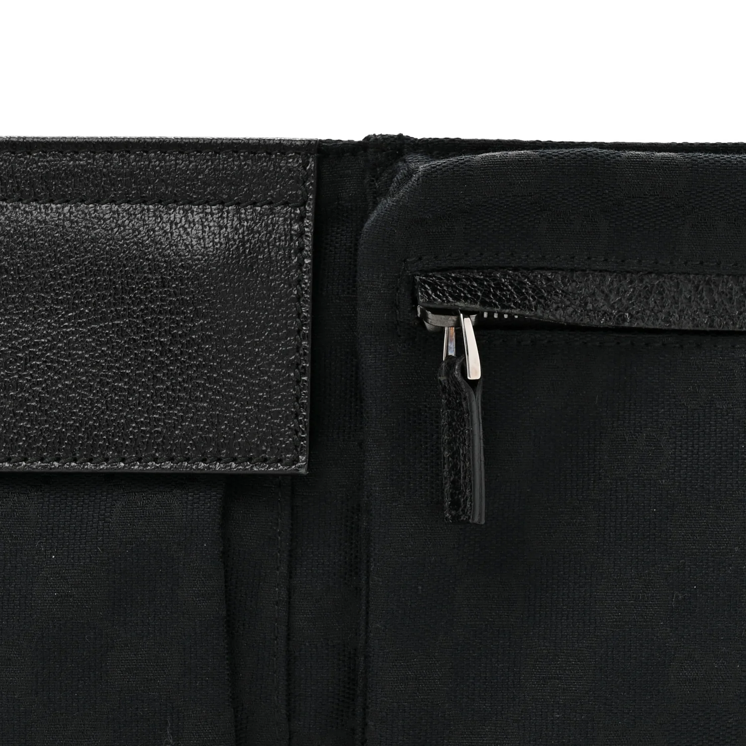 GG Monogram Double Pocket Belt Bag Black - Image 8
