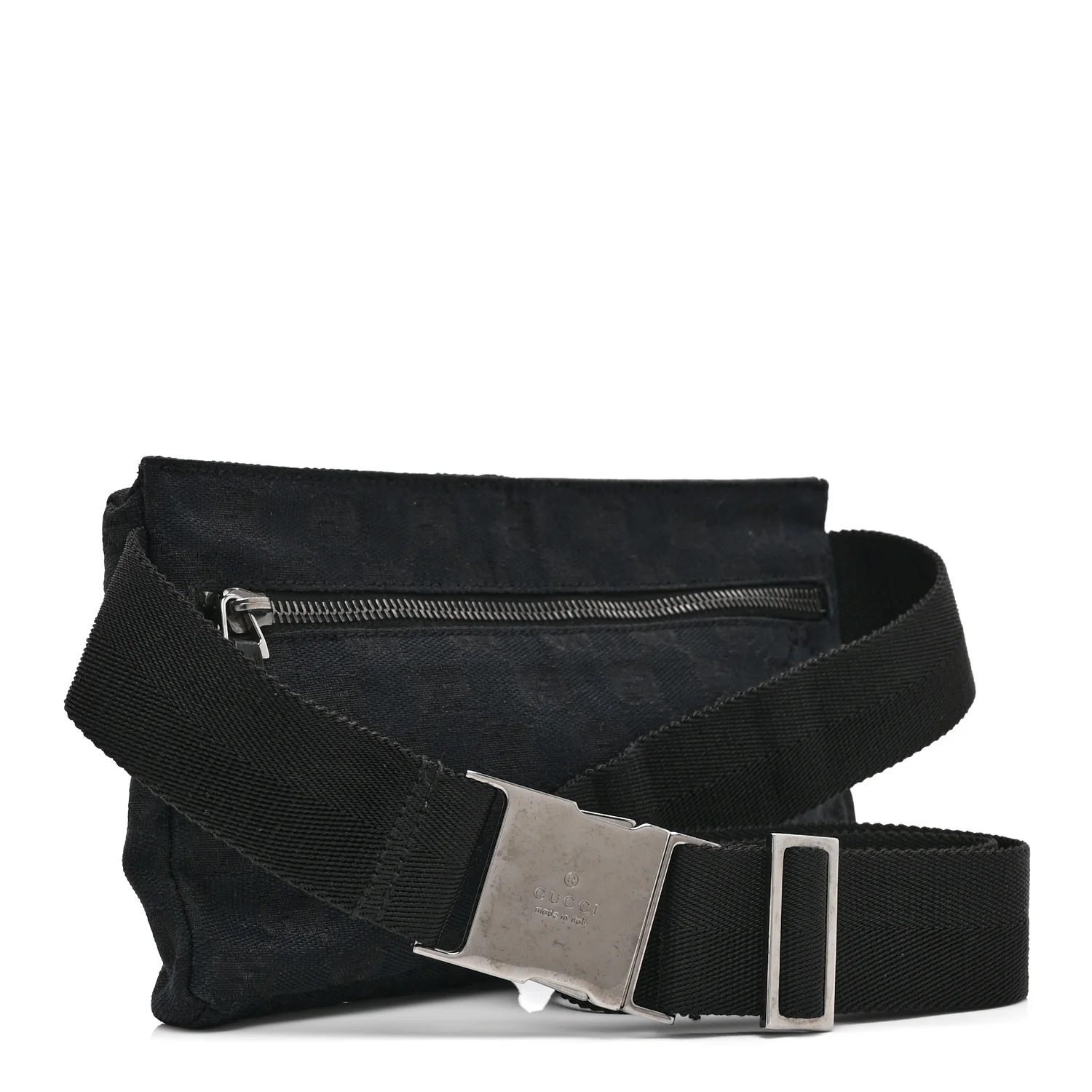 GG Monogram Double Pocket Belt Bag Black - Image 3