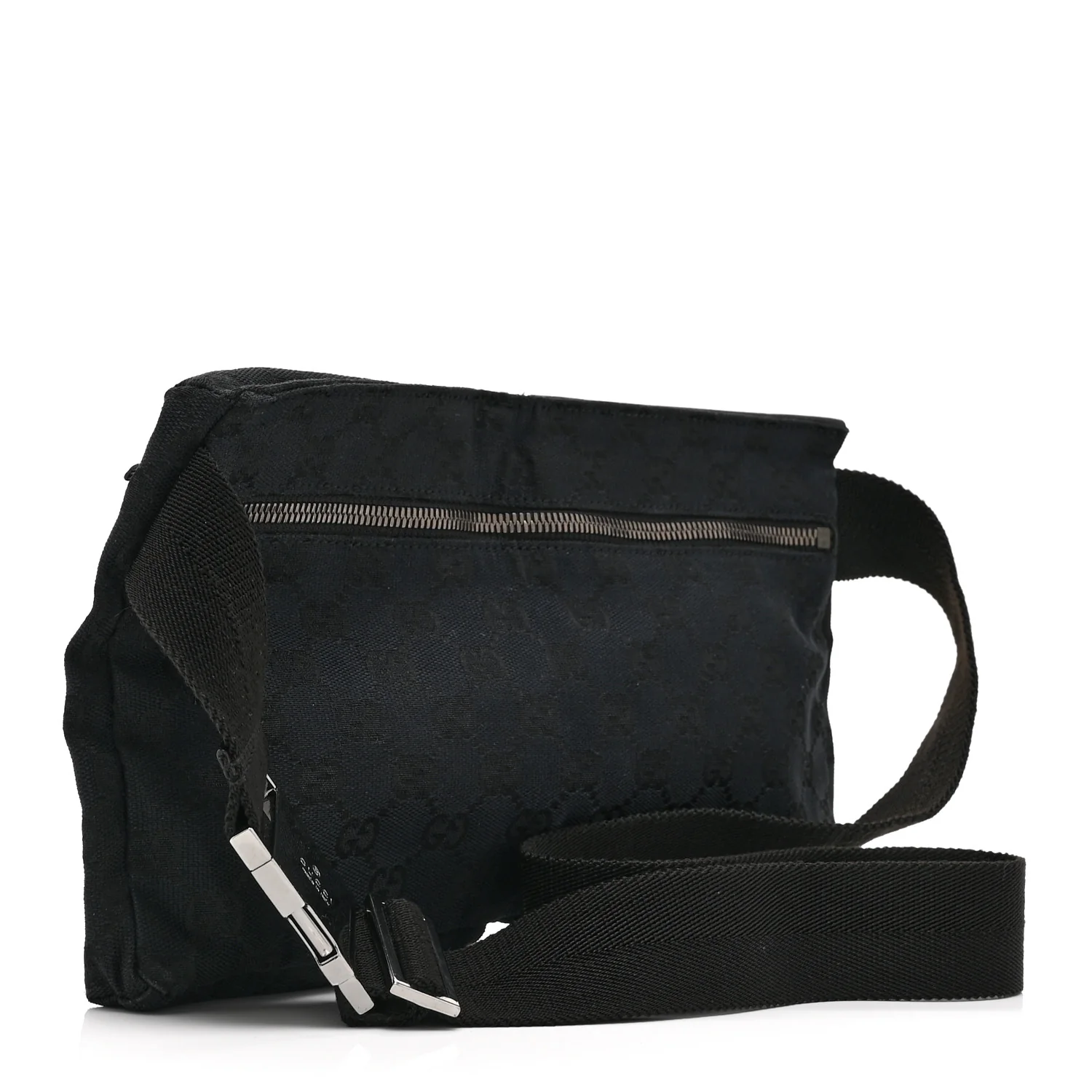 GG Monogram Double Pocket Belt Bag Black - Image 3