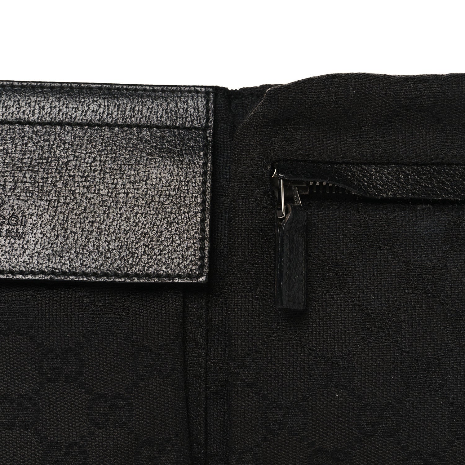 GG Monogram Double Pocket Belt Bag Black - Image 10