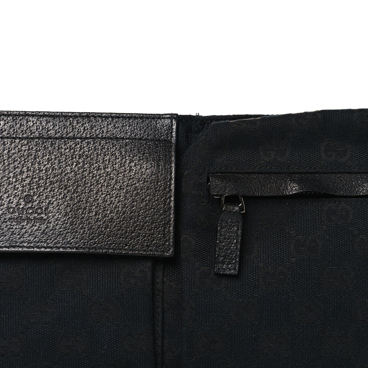 GG Monogram Double Pocket Belt Bag Black - Image 10