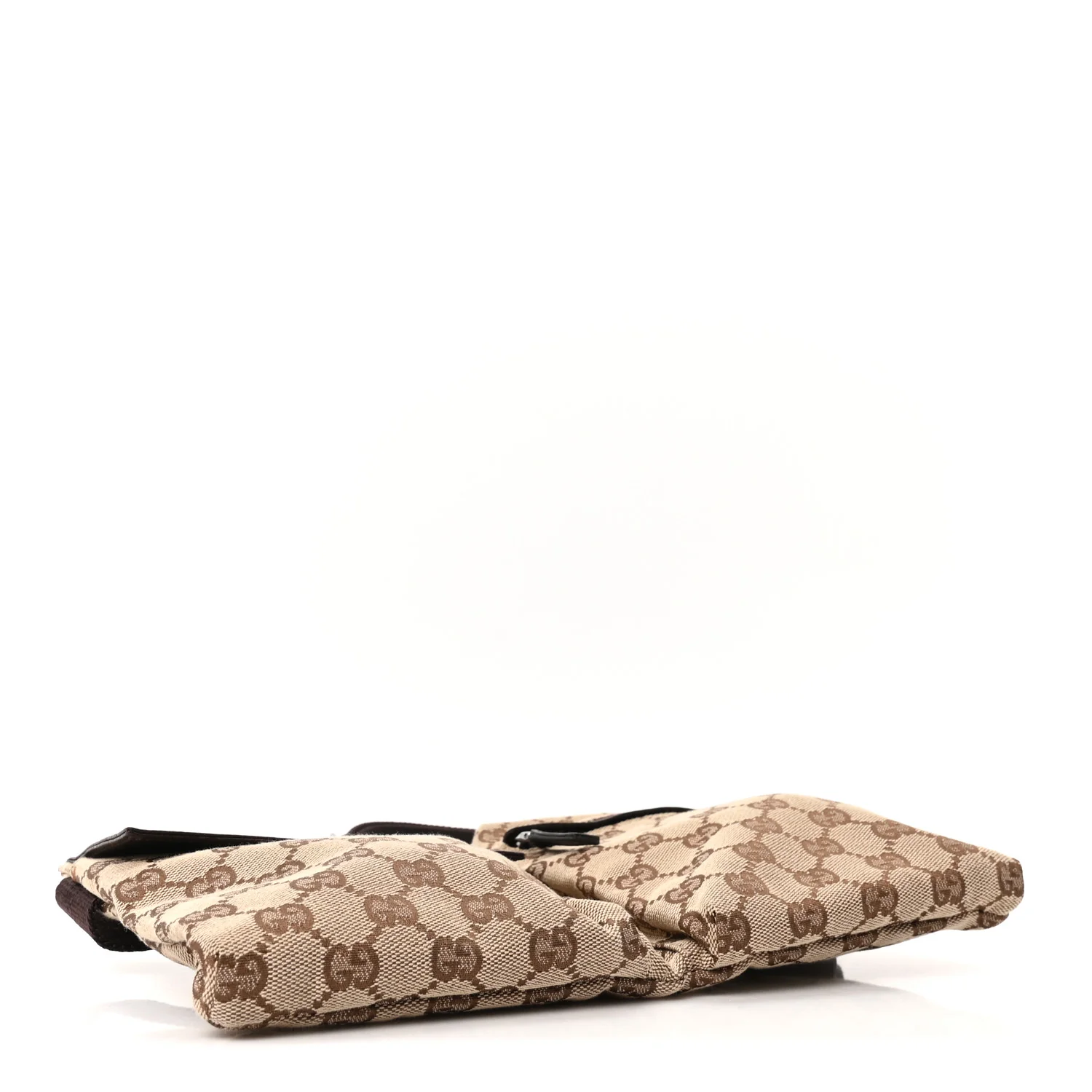 GG Monogram Double Pocket Belt Bag Dark Brown - Image 4