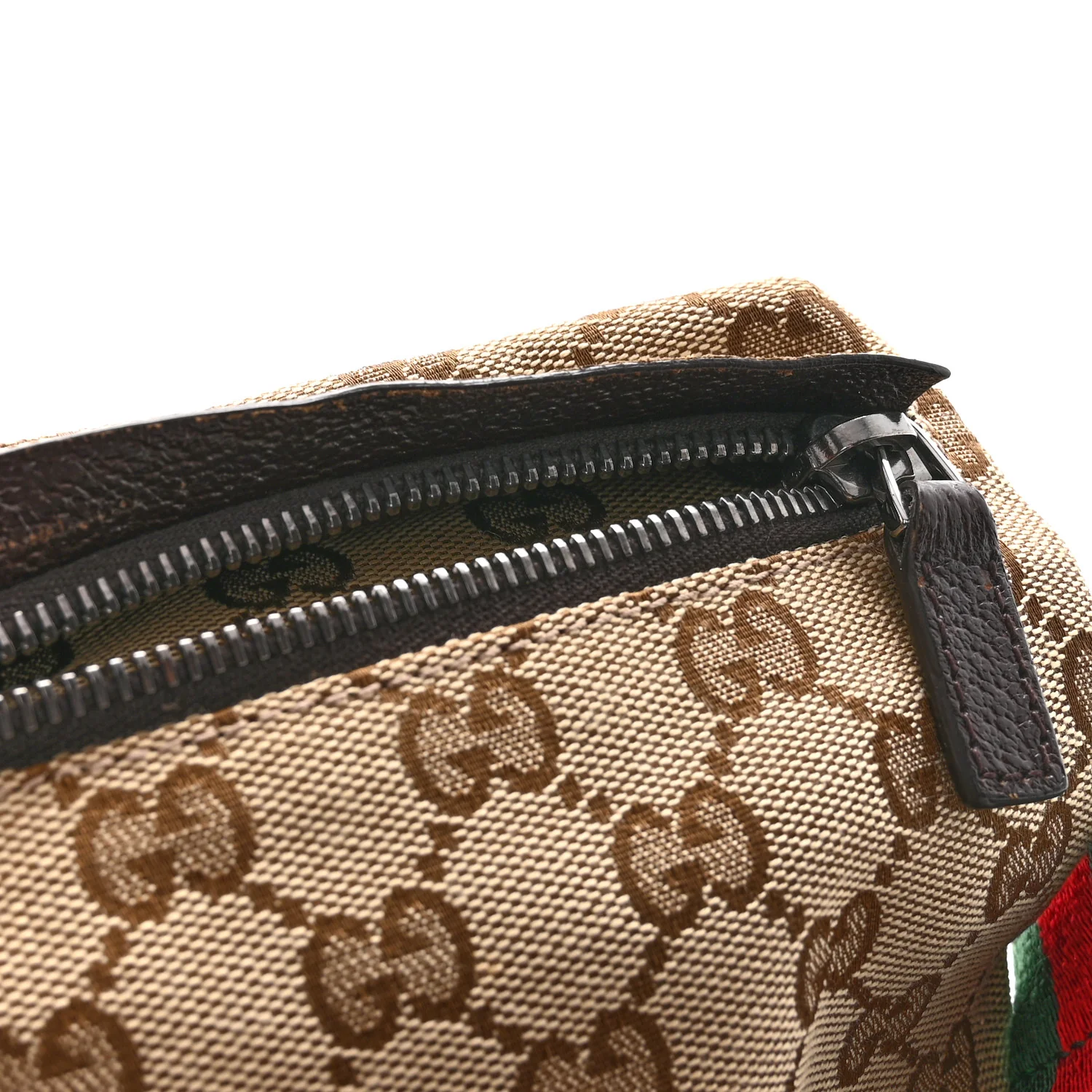 GG Monogram Double Pocket Belt Bag Dark Brown - Image 12