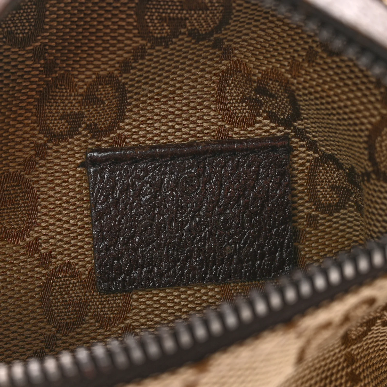 GG Monogram Double Pocket Belt Bag Dark Brown - Image 6