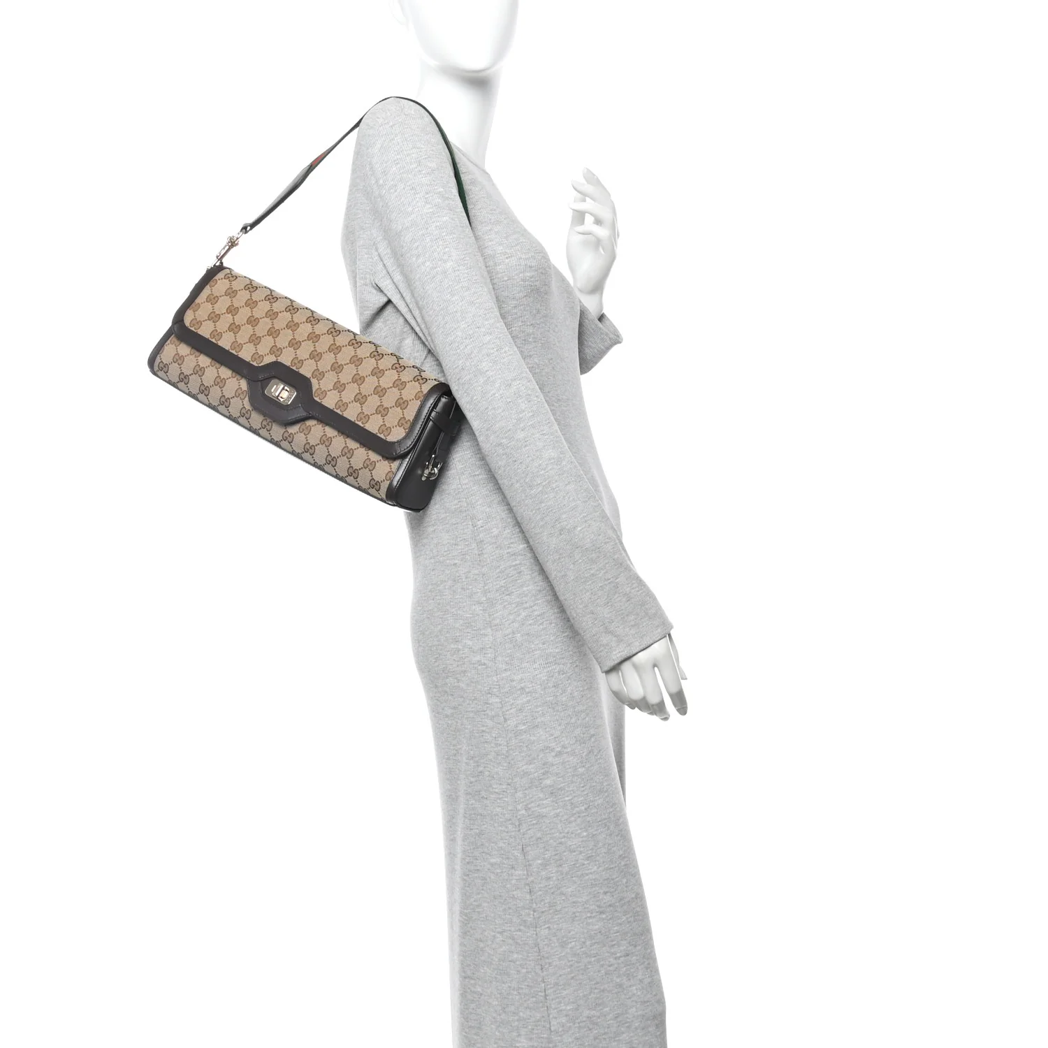GG Monogram Medium Luce Shoulder Bag Beige Ebony - Image 2