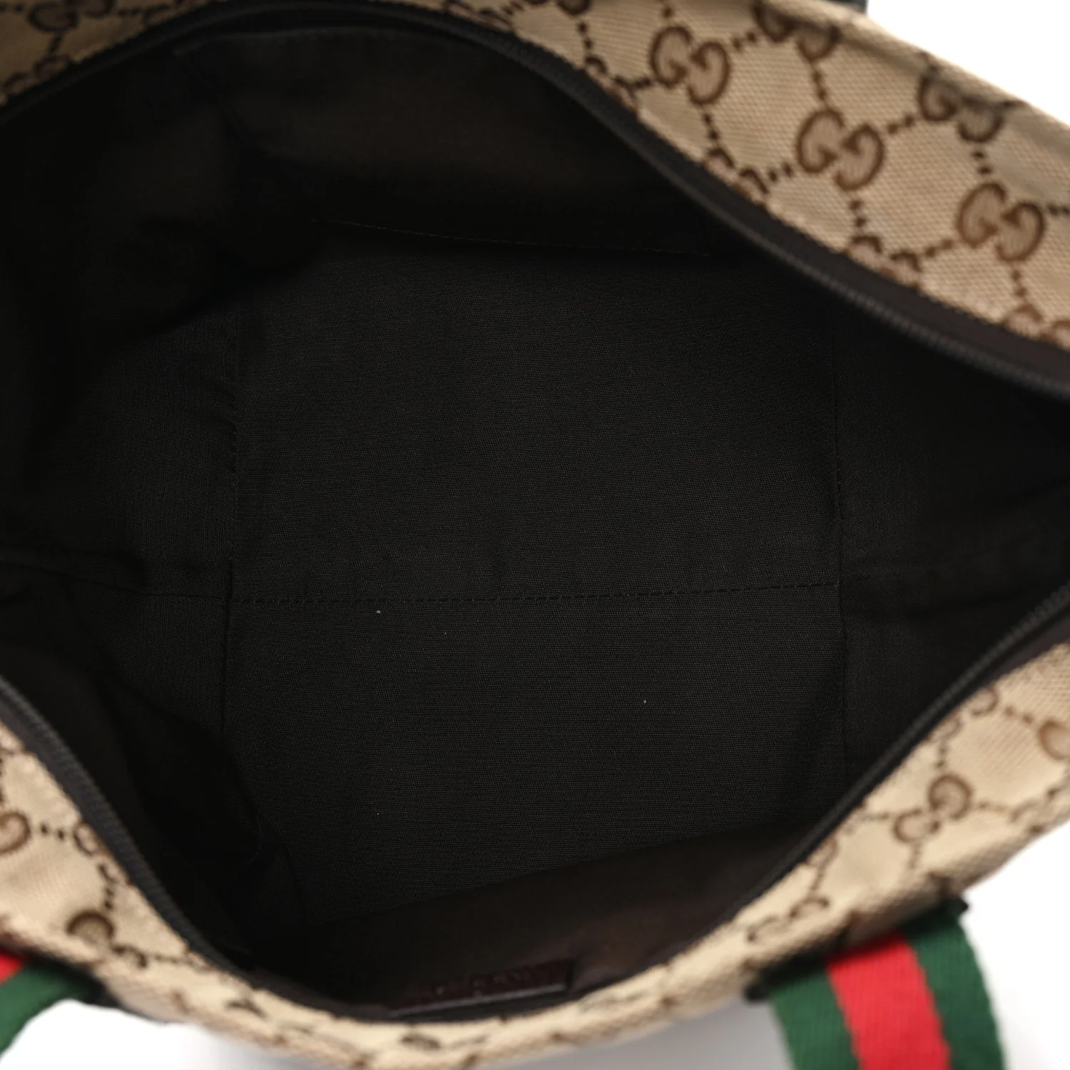 GG Monogram Medium Web Handle Bucket Tote Dark Brown - Image 5