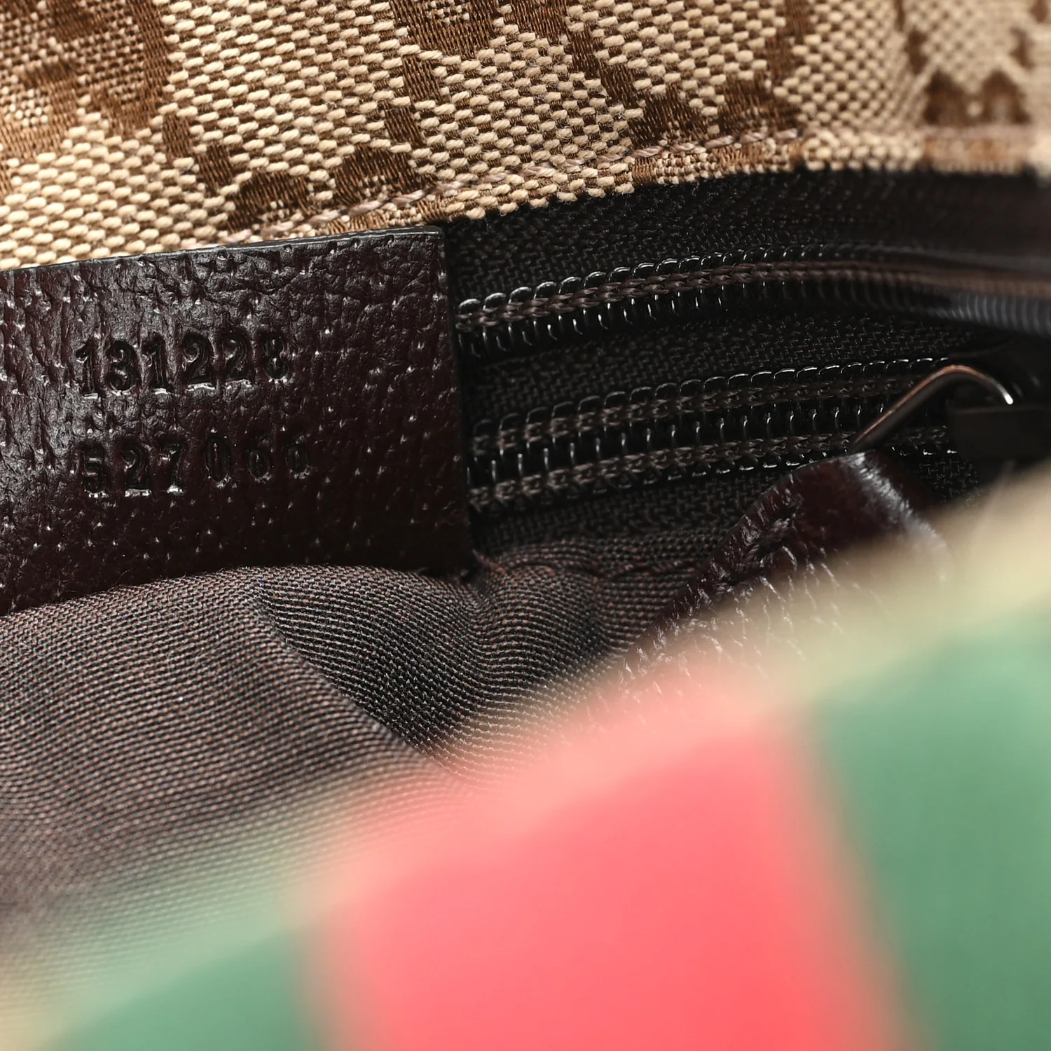 GG Monogram Medium Web Handle Bucket Tote Dark Brown - Image 7