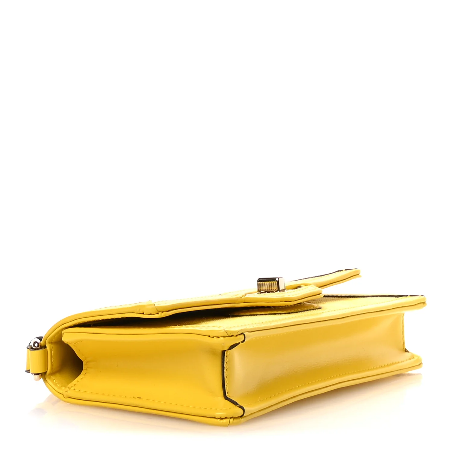 GG Monogram Scratch Lux Calfskin Mini Luce Shoulder Bag Yellow - Image 4