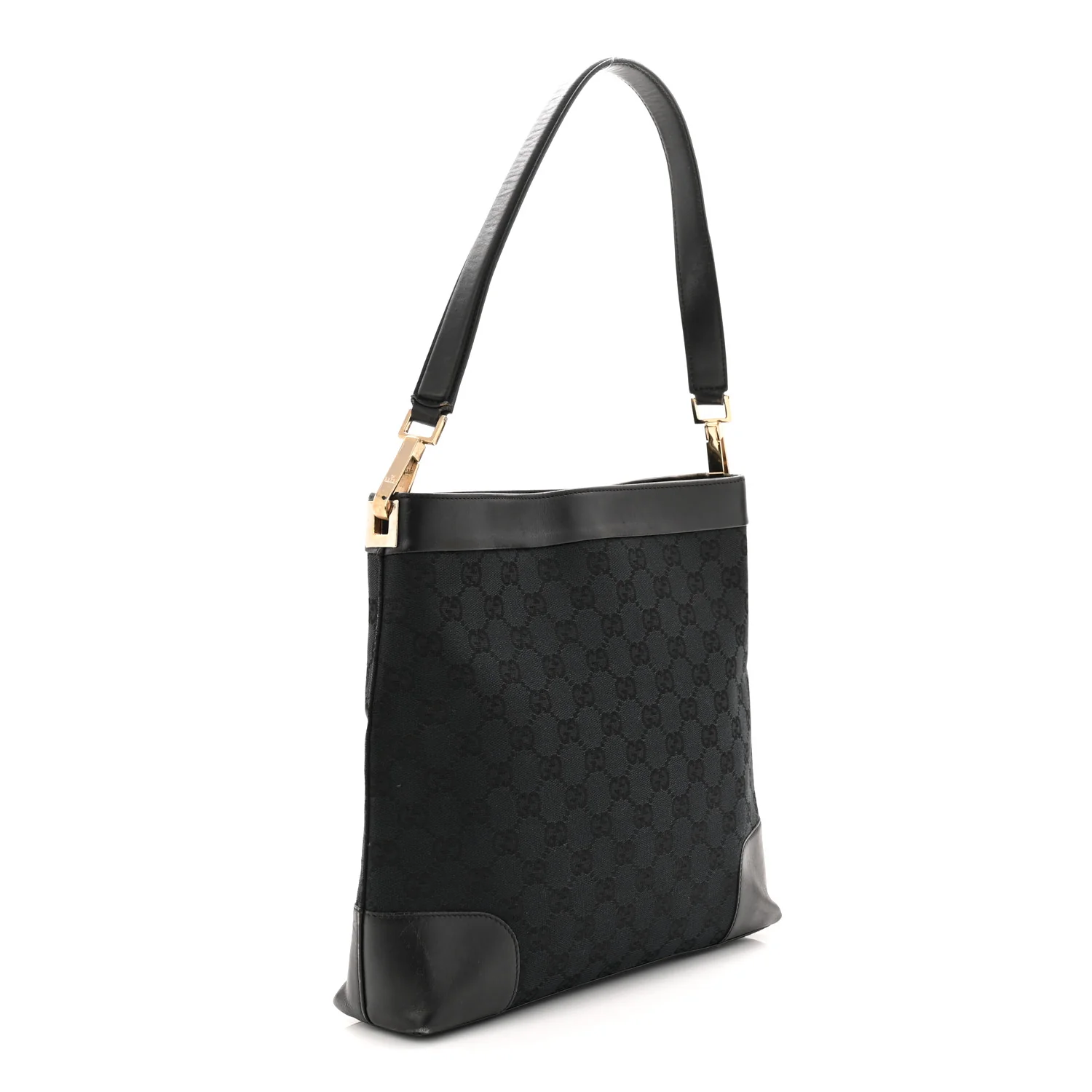 GG Monogram Shoulder Bag Black - Image 3