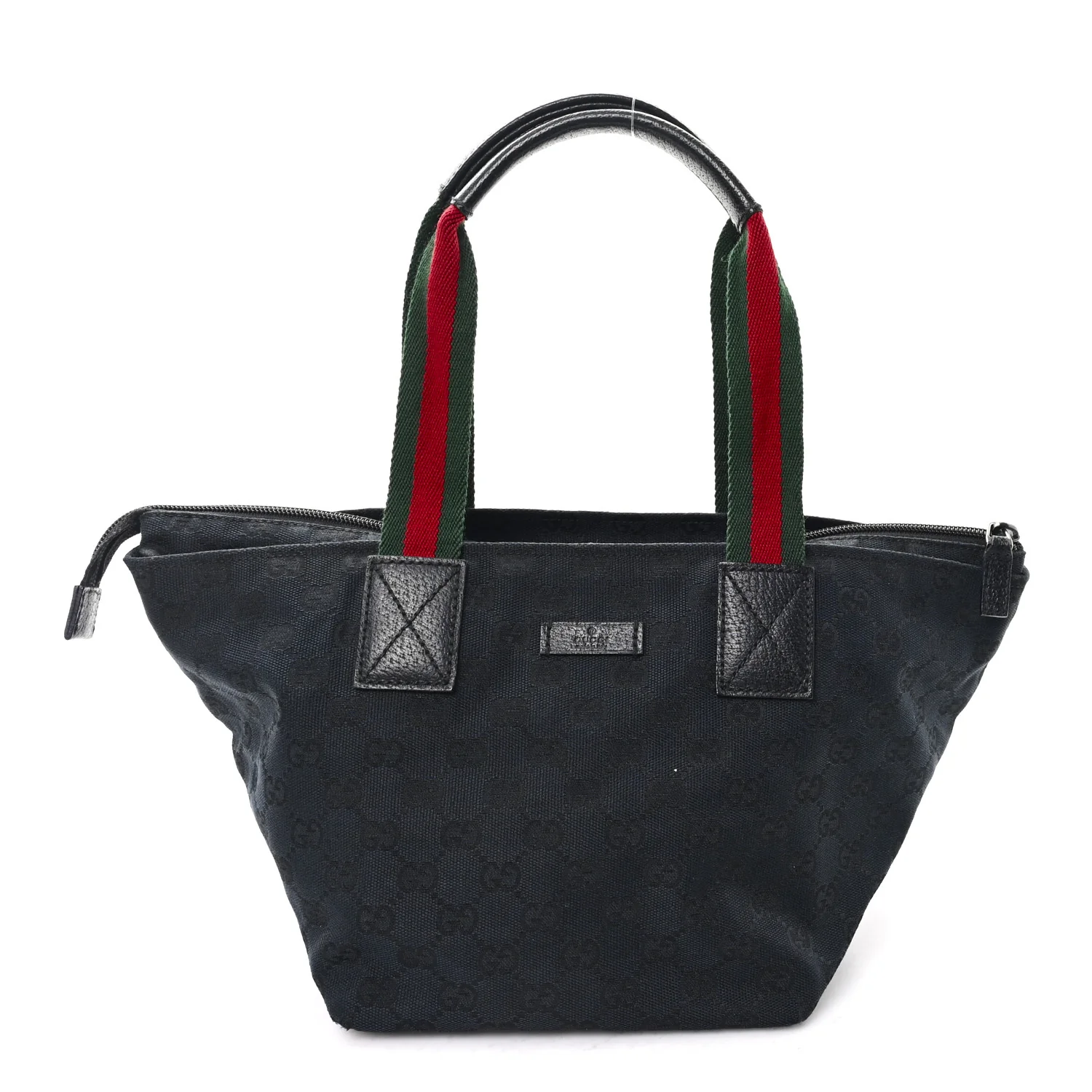 GG Monogram Small Web Handle Bucket Tote Black