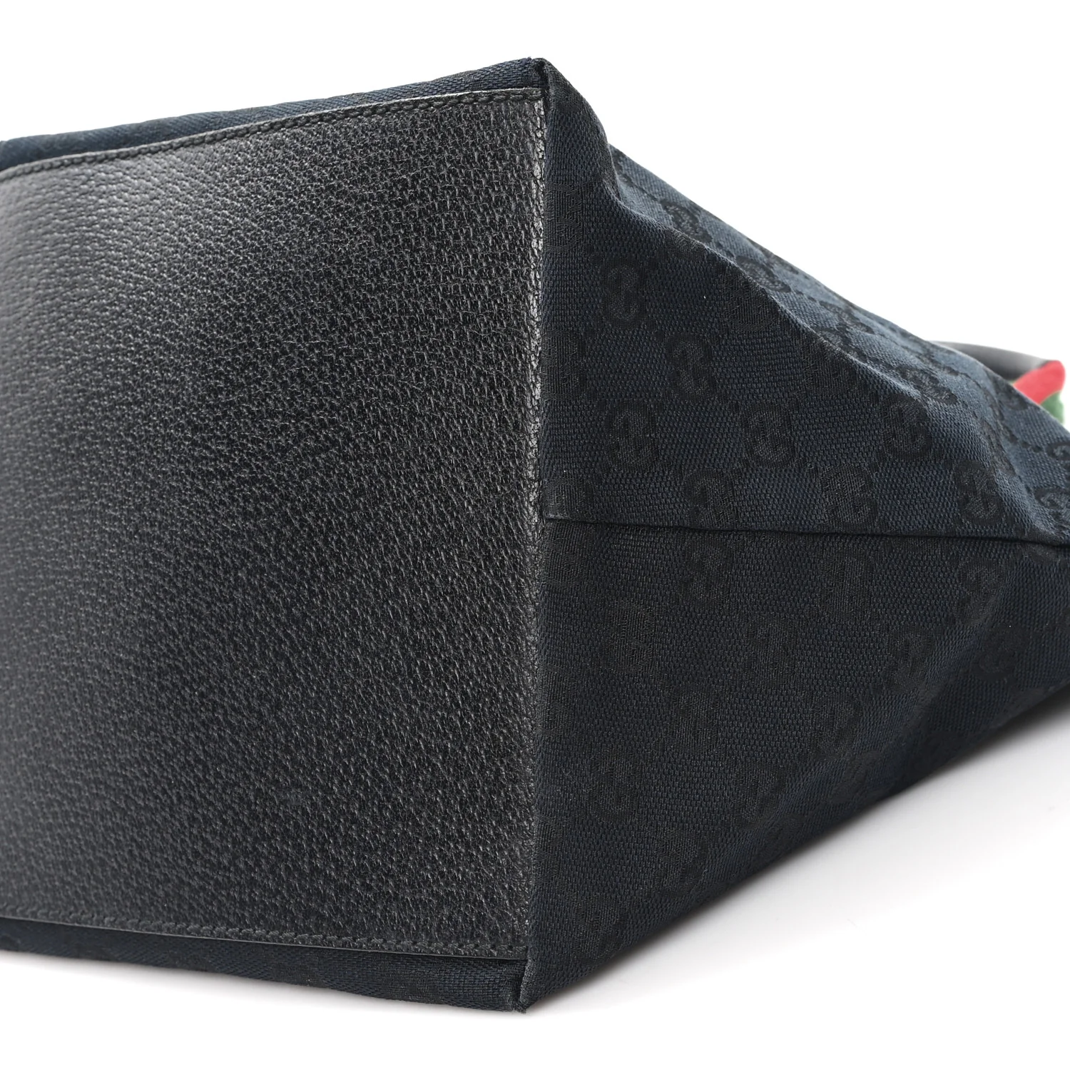 GG Monogram Small Web Handle Bucket Tote Black - Image 10