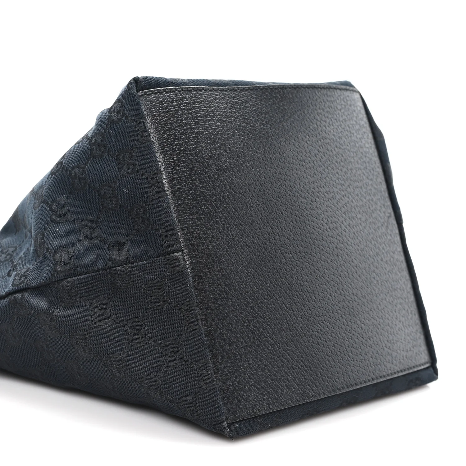 GG Monogram Small Web Handle Bucket Tote Black - Image 9