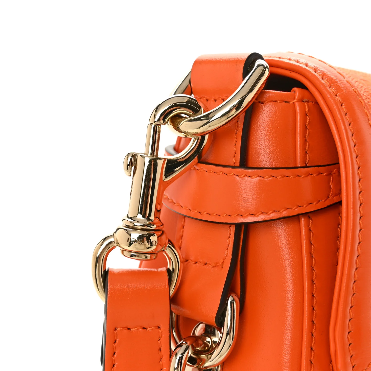 GG Monogram Textured Dollar Calfskin Small Luce Shoulder Bag Orange - Image 12