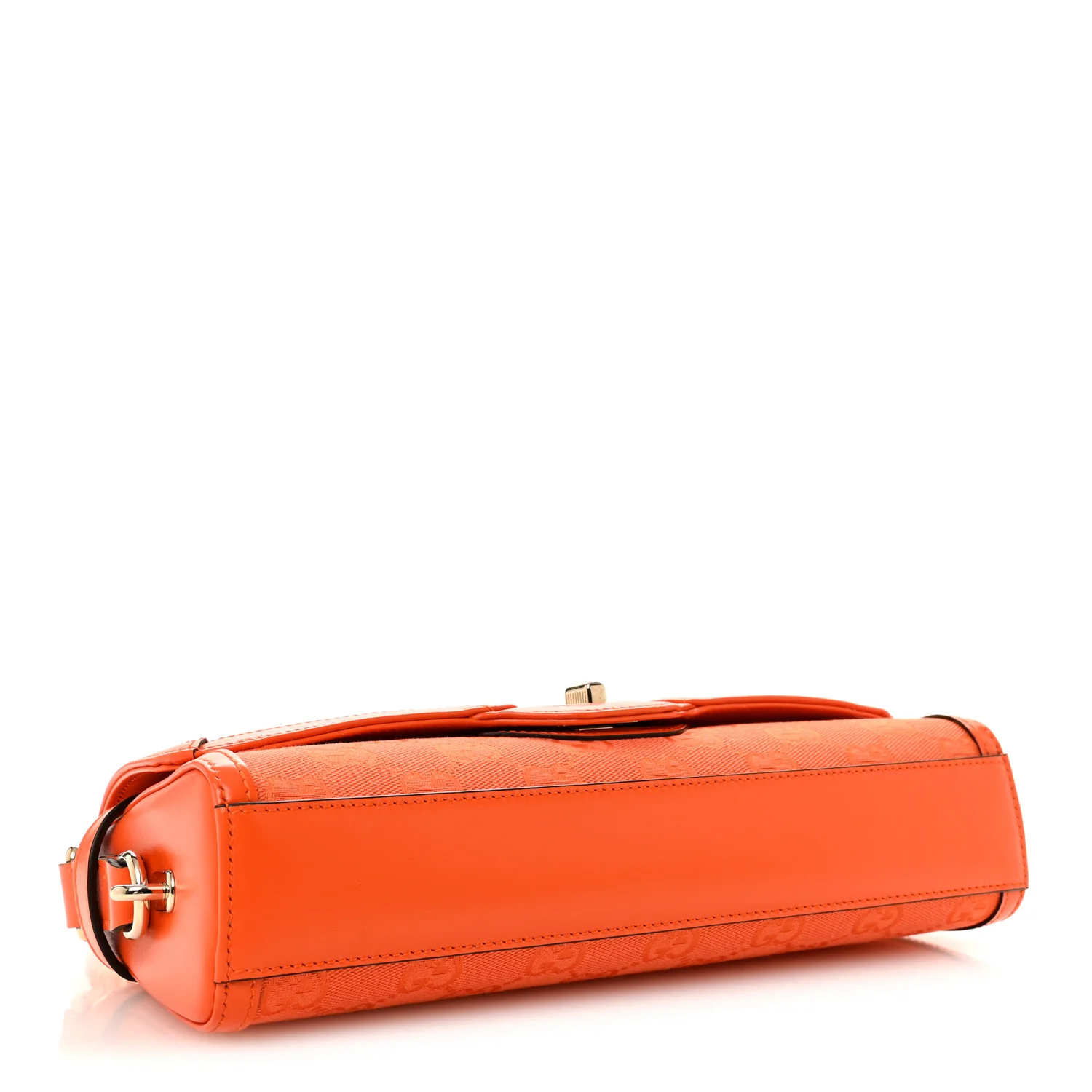 GG Monogram Textured Dollar Calfskin Small Luce Shoulder Bag Orange - Image 4