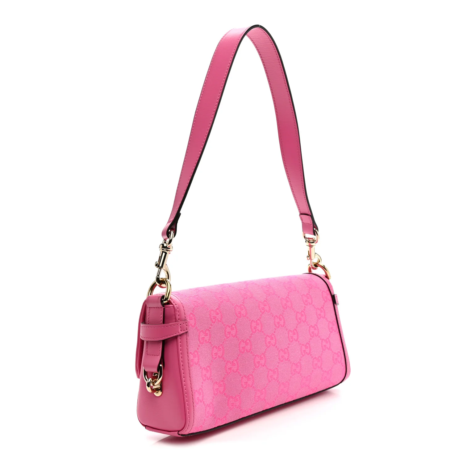 GG Monogram Textured Dollar Calfskin Small Luce Shoulder Bag Pink - Image 5