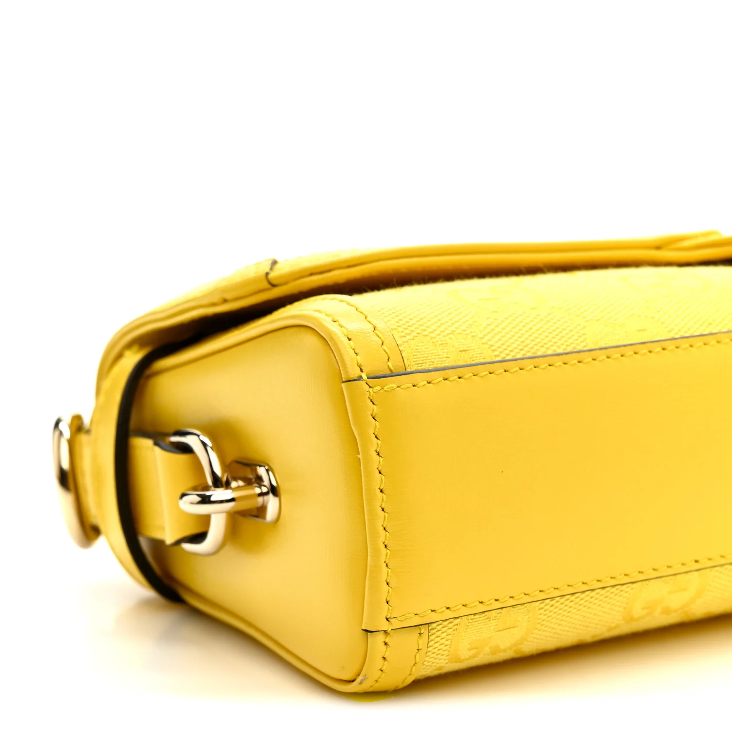 GG Monogram Textured Dollar Calfskin Small Luce Shoulder Bag Yellow - Image 18