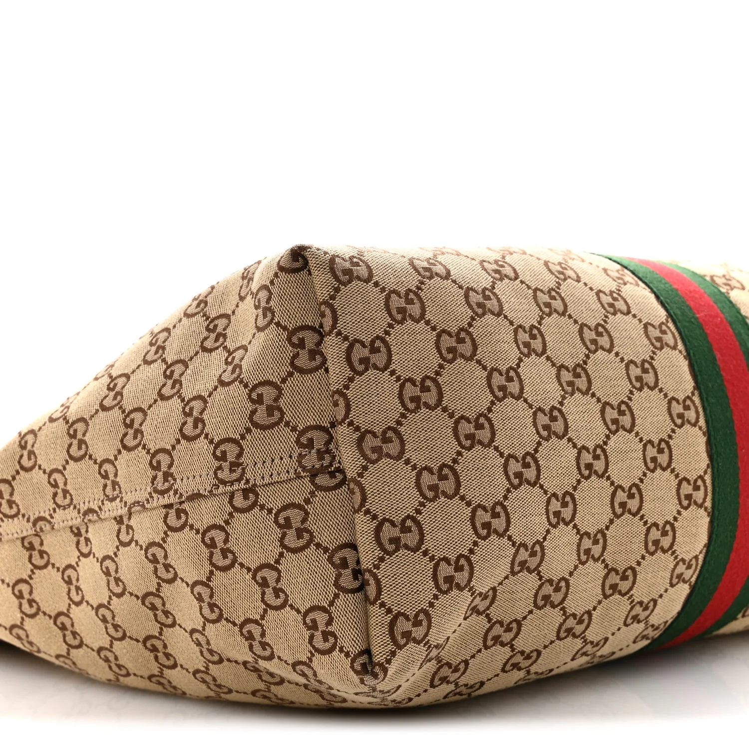 GG Monogram Web Large Giglio Tote Beige Brown - Image 9