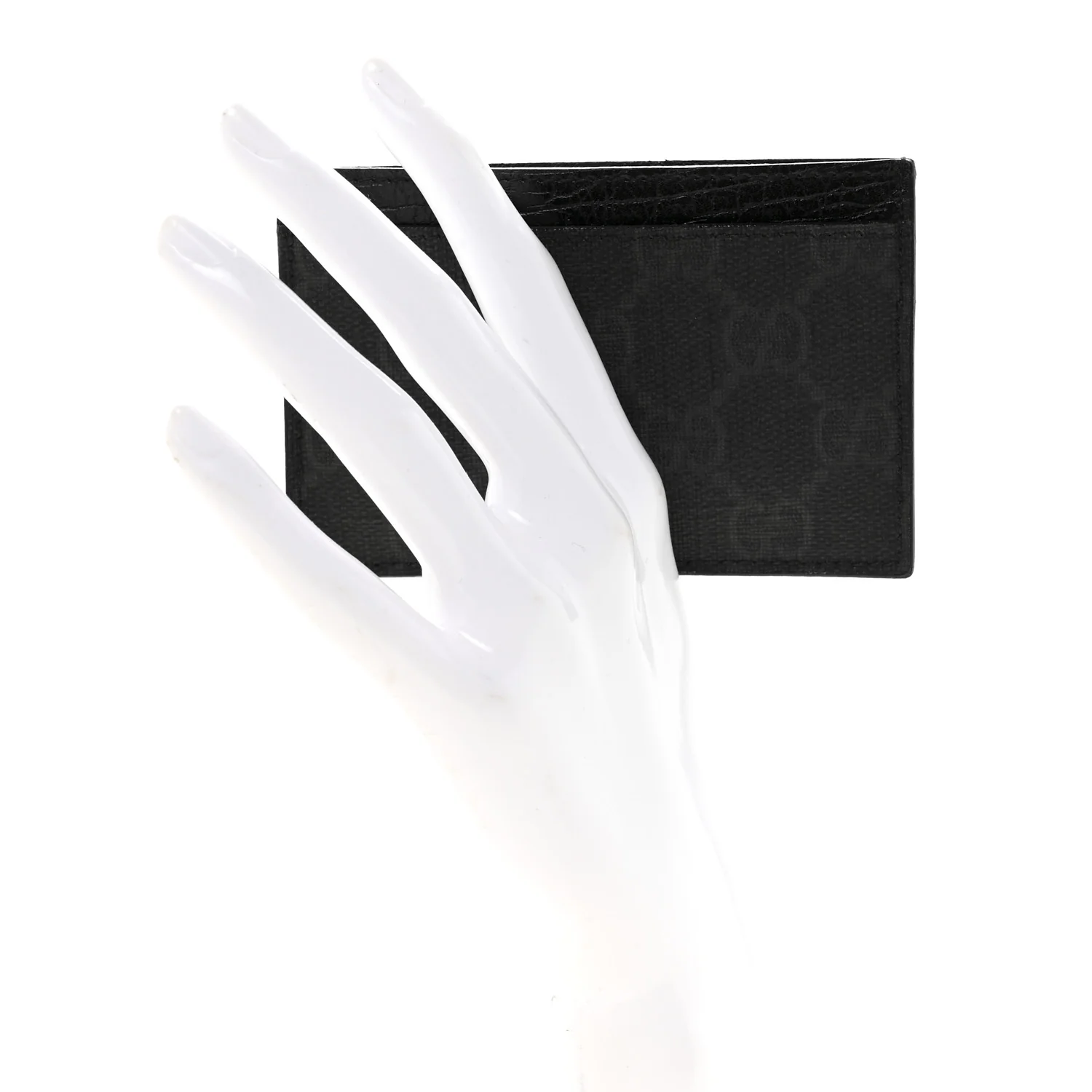 GG Plus Monogram Card Holder Black - Image 2