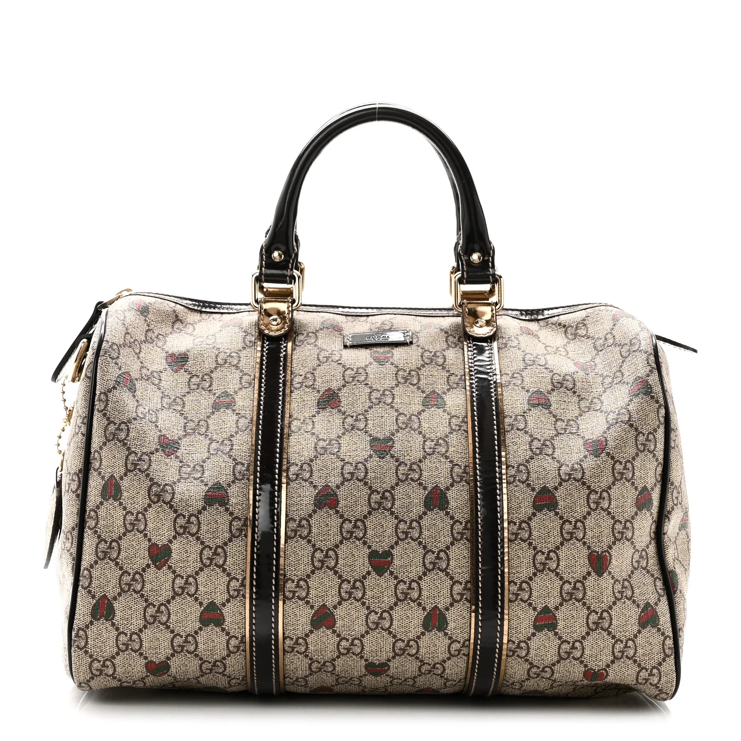 GG Plus Monogram Hearts Medium Joy Boston Dark Brown
