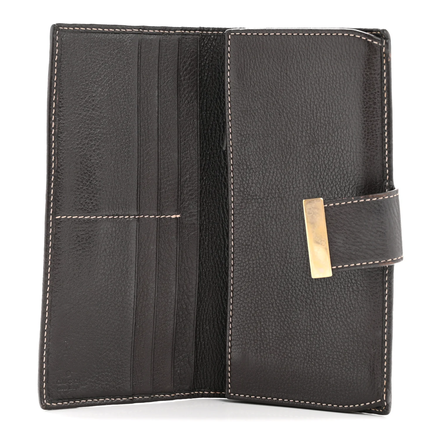 GG Plus Monogram Icon Bar Continental Flap Wallet Dark Brown - Image 5