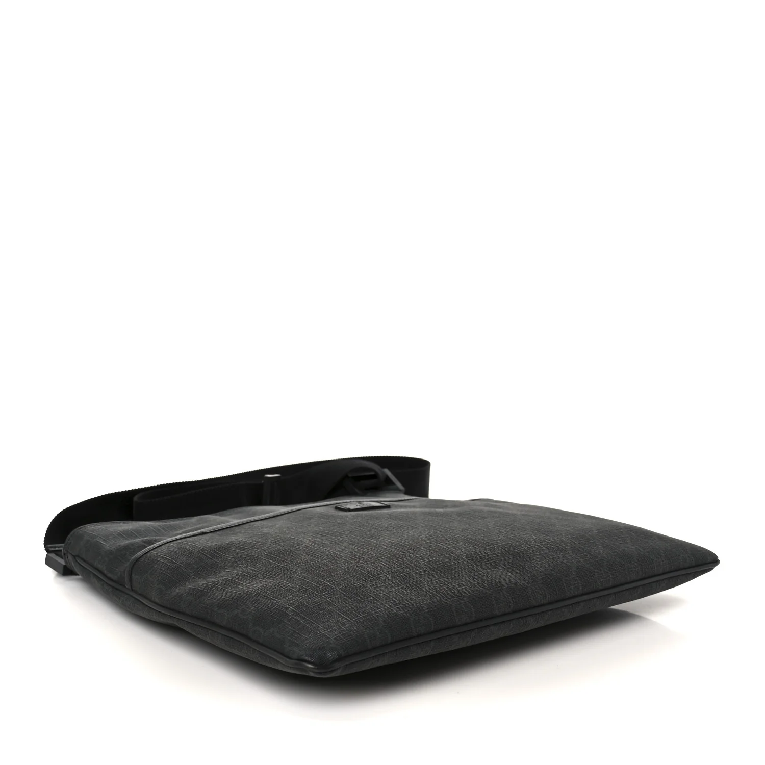 GG Plus Monogram Medium Flat Messenger Bag Black - Image 4