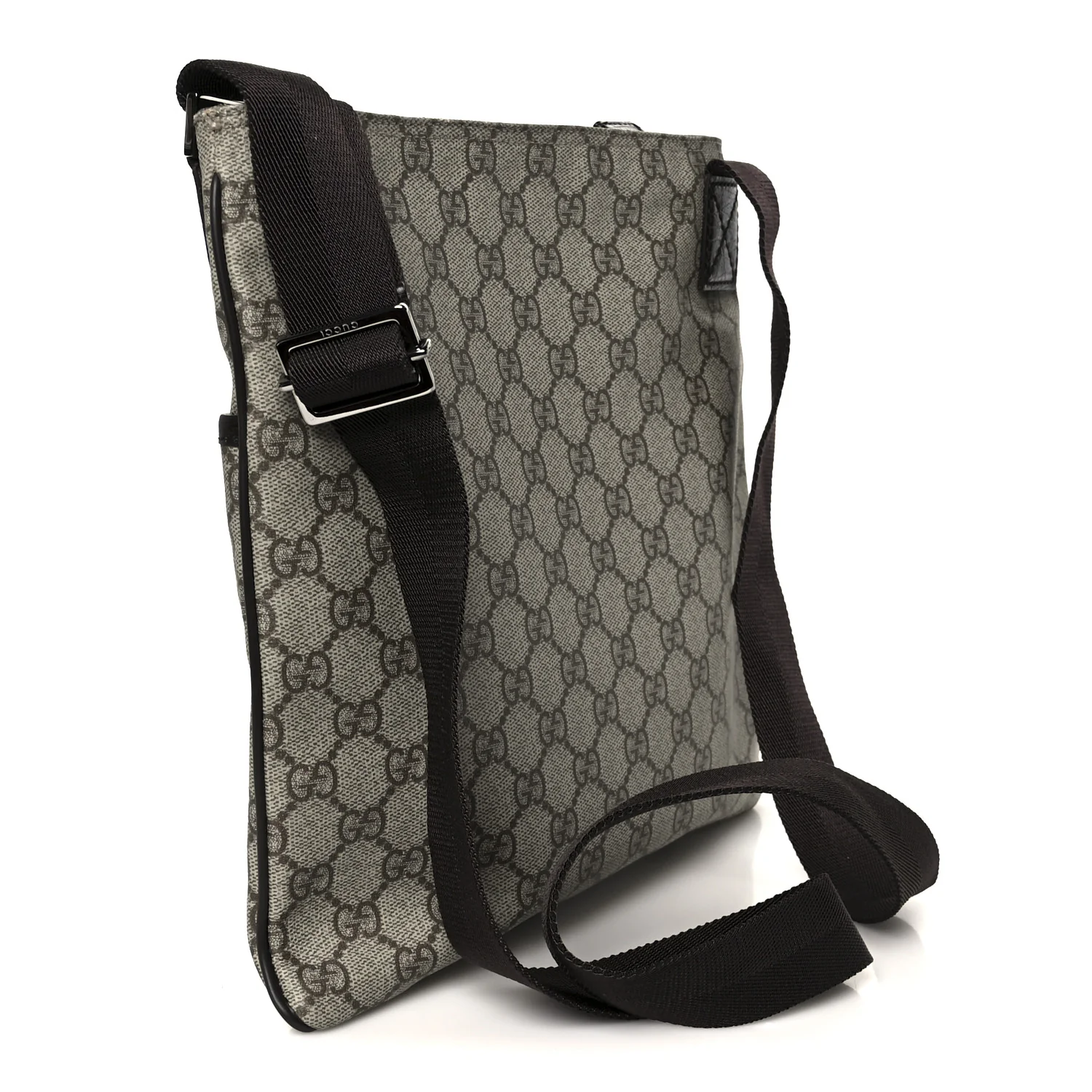 GG Plus Monogram Medium Flat Messenger Bag Dark Brown - Image 3