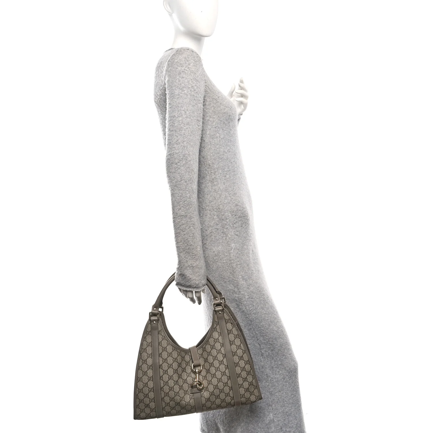 GG Plus Monogram Medium Joy Shoulder Bag Grey - Image 2