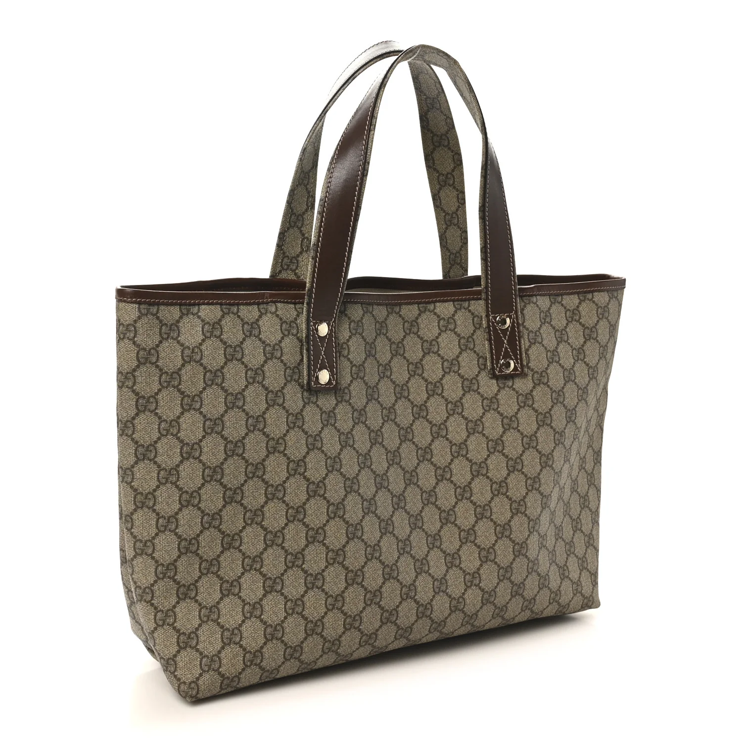 GG Plus Monogram Medium Signature Web Loop Tote Brown - Image 3
