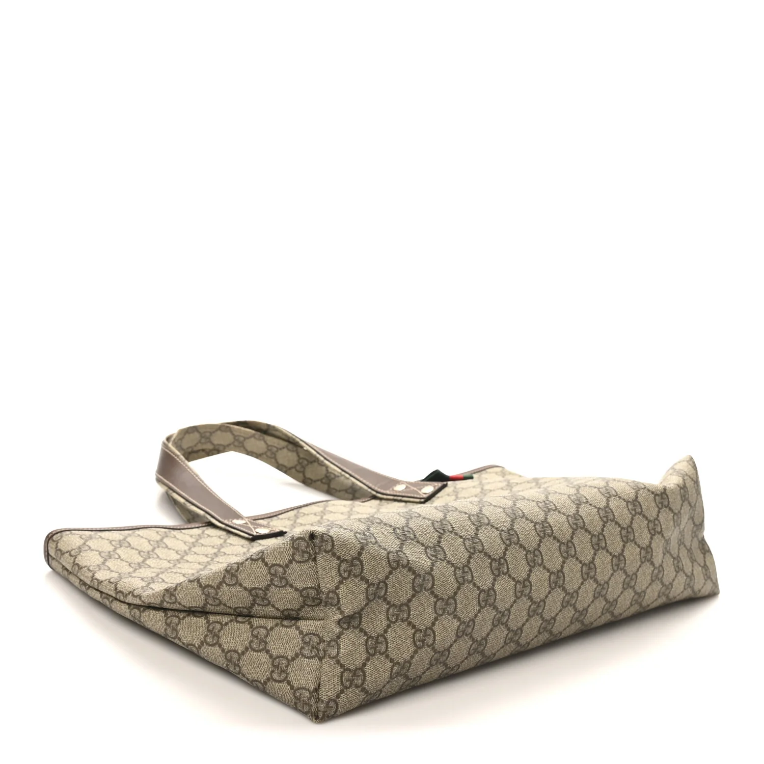GG Plus Monogram Medium Signature Web Loop Tote Brown - Image 4