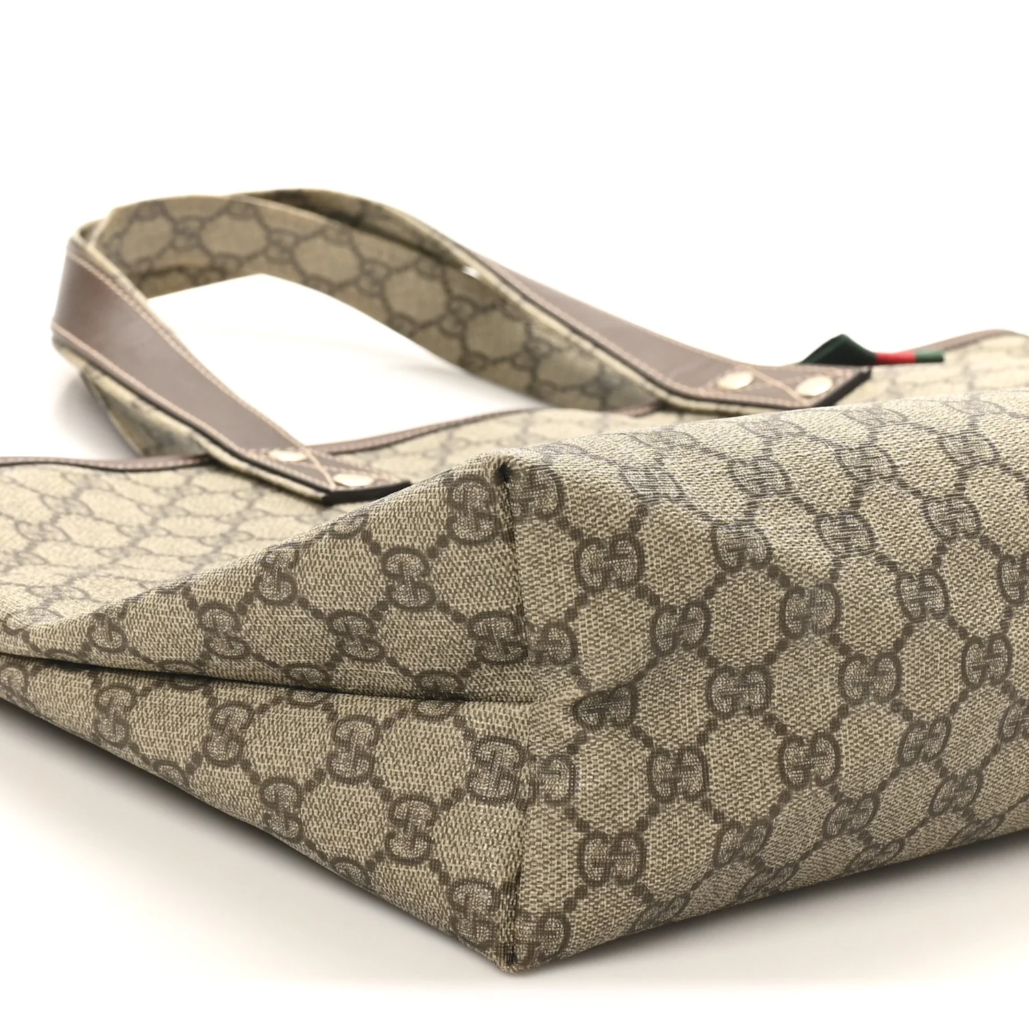 GG Plus Monogram Medium Signature Web Loop Tote Brown - Image 9