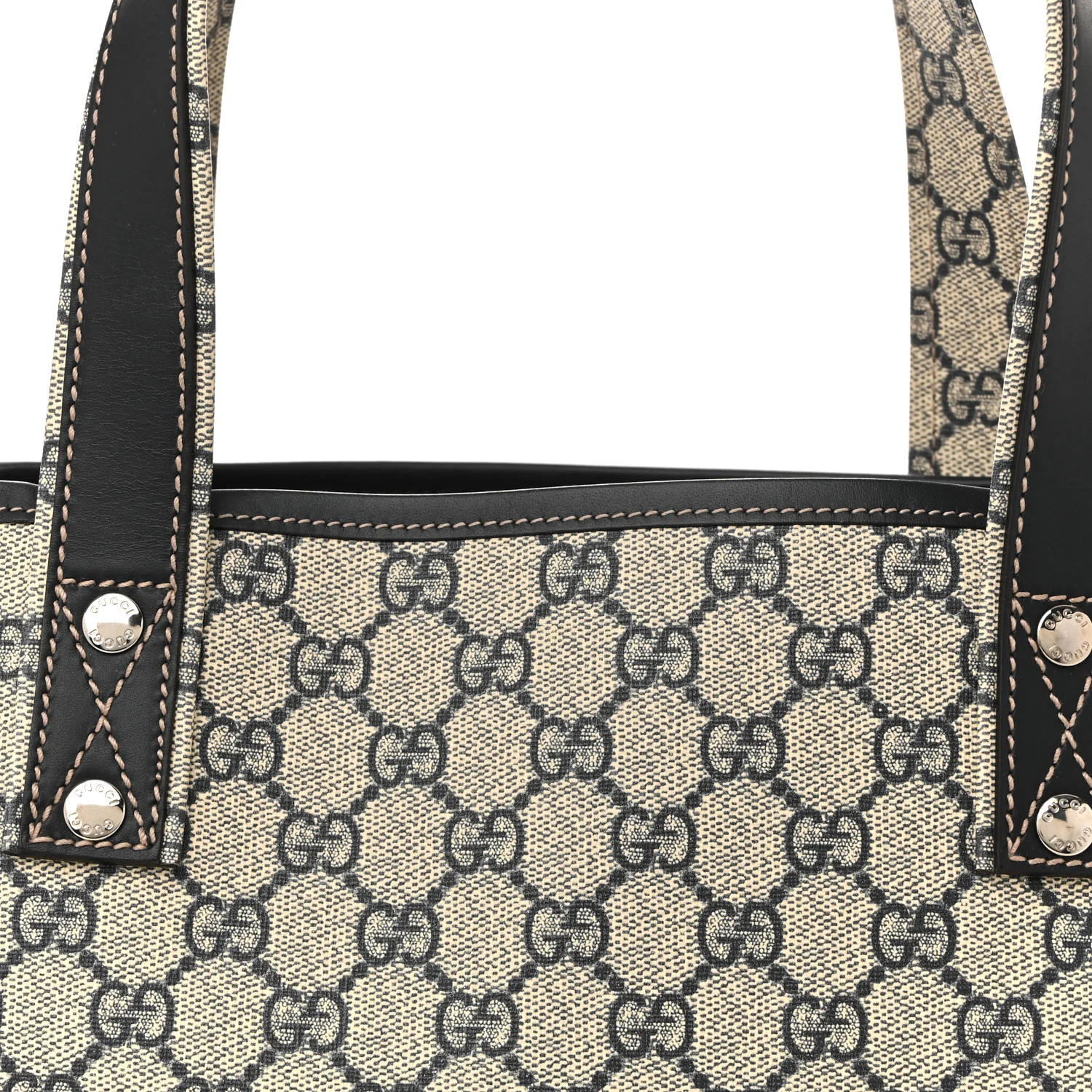 GG Plus Monogram Medium Signature Web Loop Tote Navy - Image 8